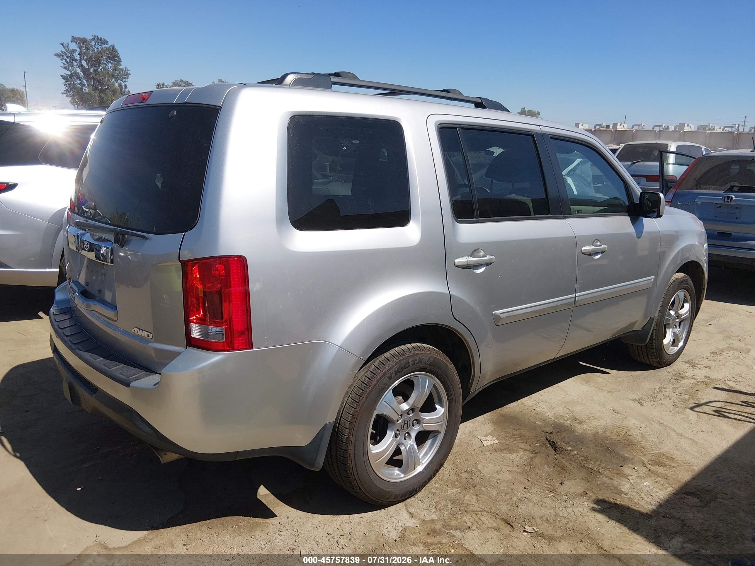 2013 Honda Pilot Ex Silver vin: 5FNYF4H41DB025173