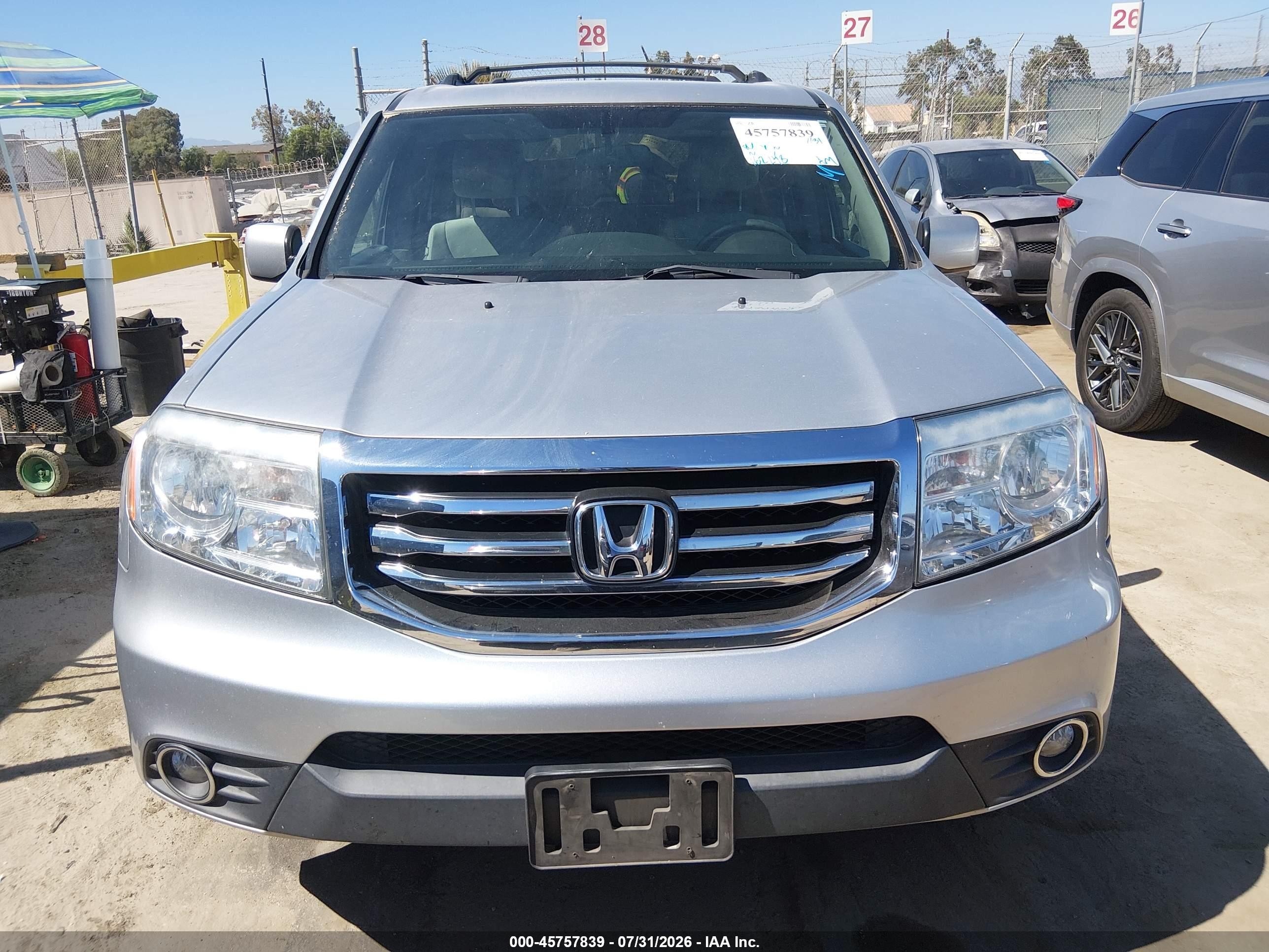 2013 Honda Pilot Ex Silver vin: 5FNYF4H41DB025173