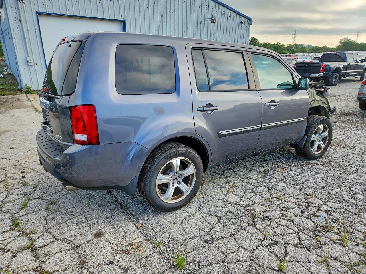 2014 Honda Pilot Ex Gray vin: 5FNYF4H41EB005684