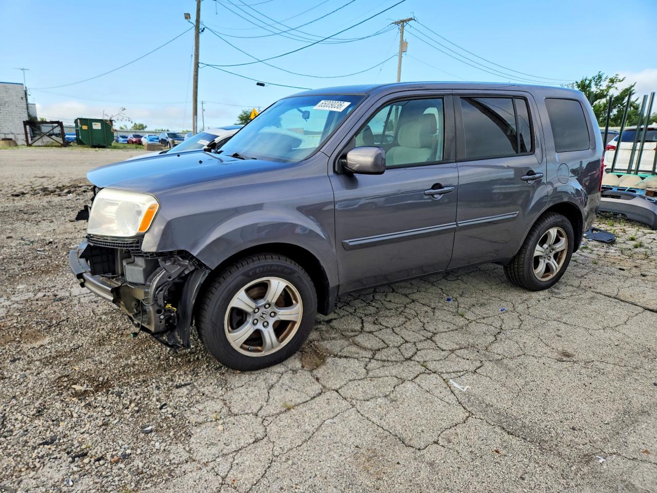 2014 Honda Pilot Ex Gray vin: 5FNYF4H41EB005684