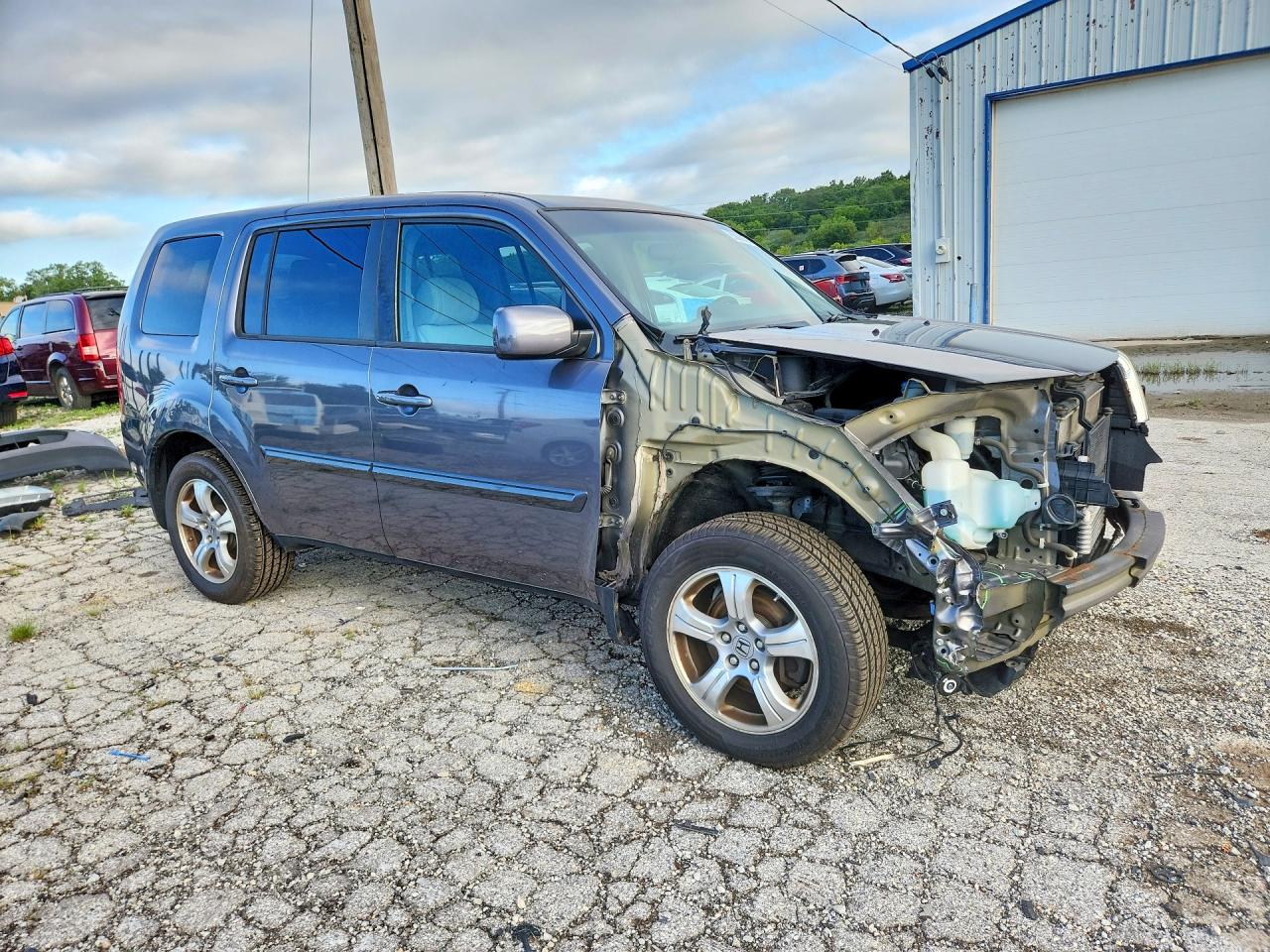 2014 Honda Pilot Ex Gray vin: 5FNYF4H41EB005684