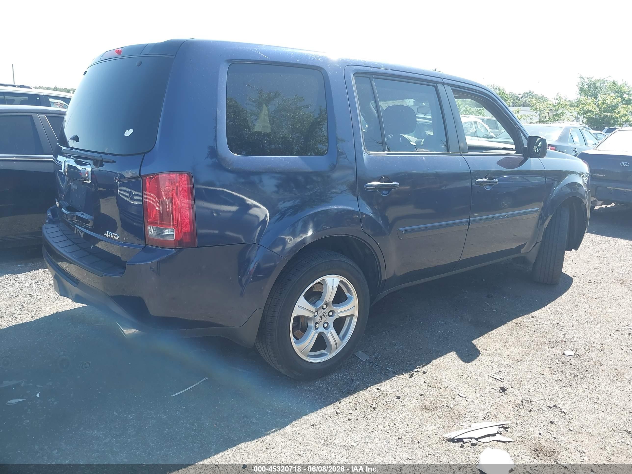 2014 Honda Pilot Ex Синий vin: 5FNYF4H41EB011274