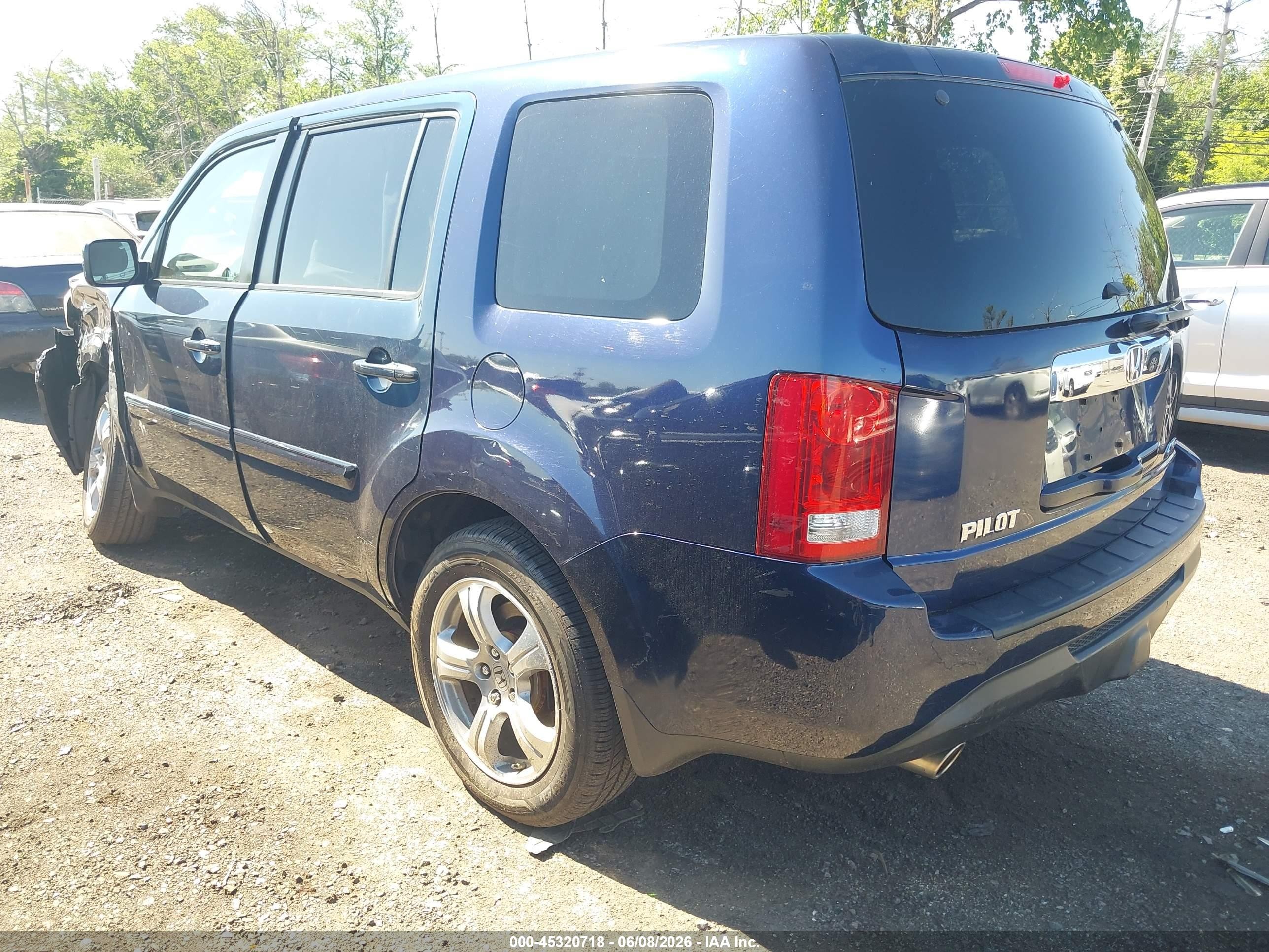 2014 Honda Pilot Ex Синий vin: 5FNYF4H41EB011274