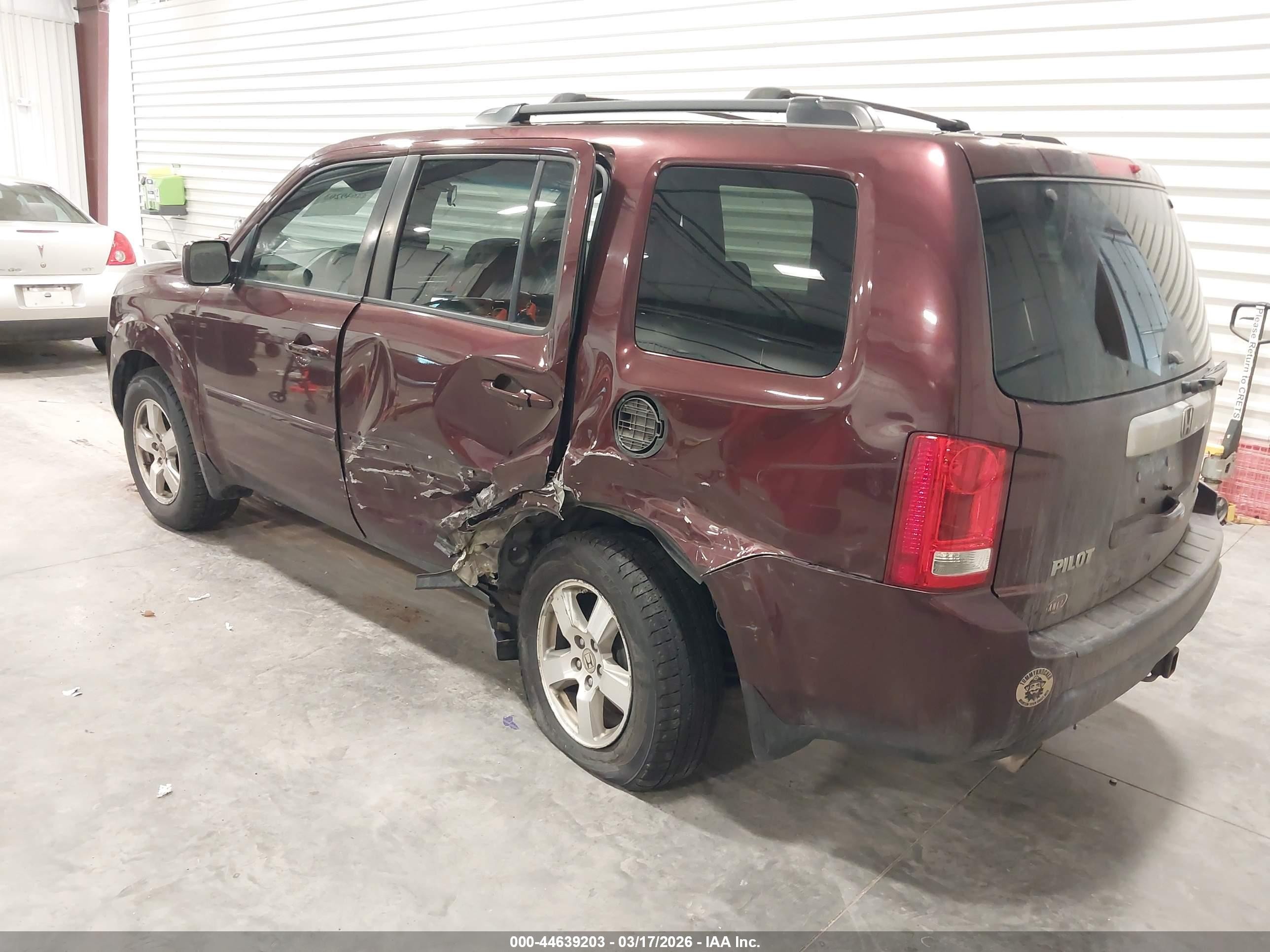 2011 Honda Pilot Ex Maroon vin: 5FNYF4H42BB064853