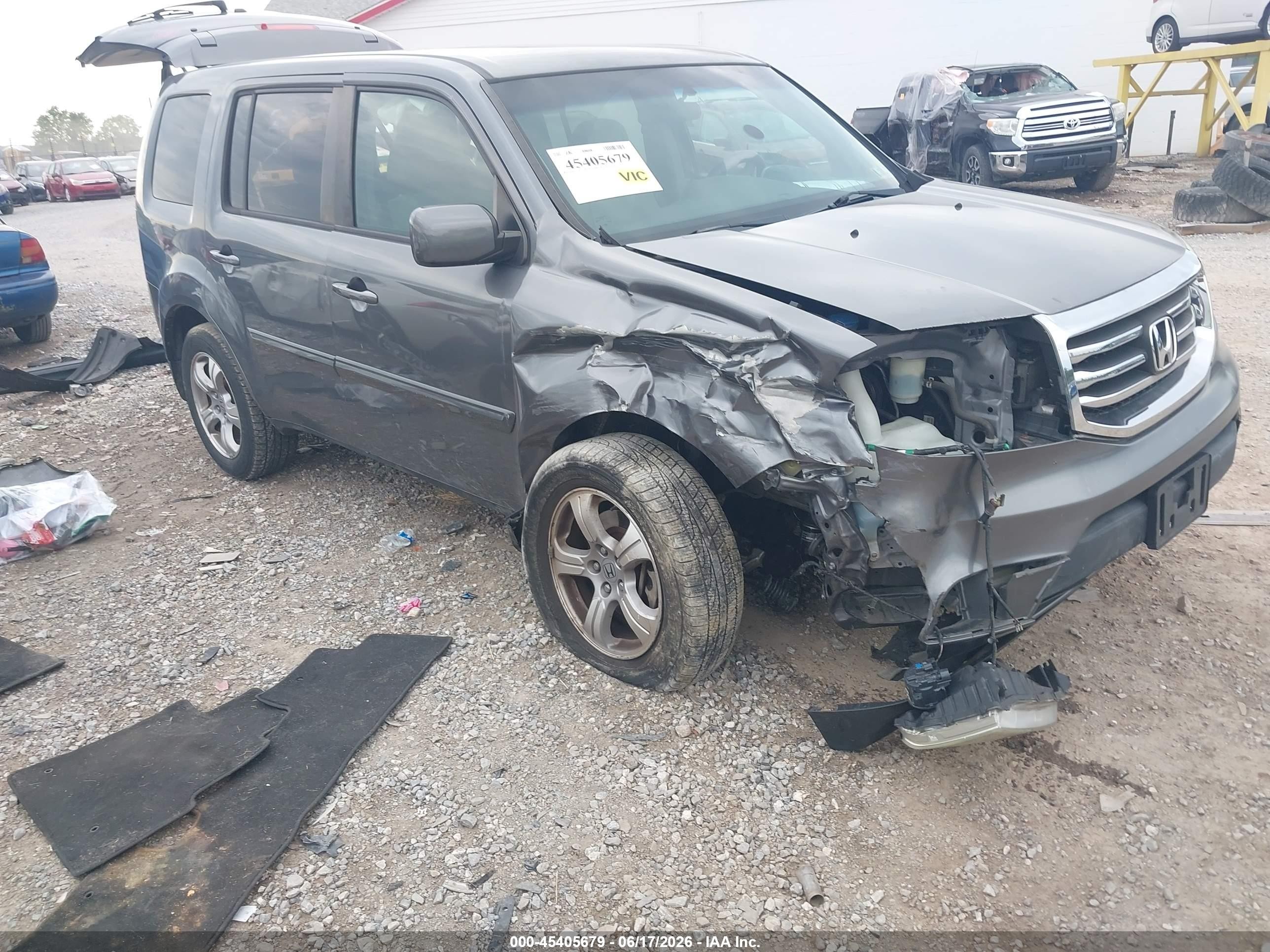 2013 Honda Pilot Ex Gray vin: 5FNYF4H42DB024713