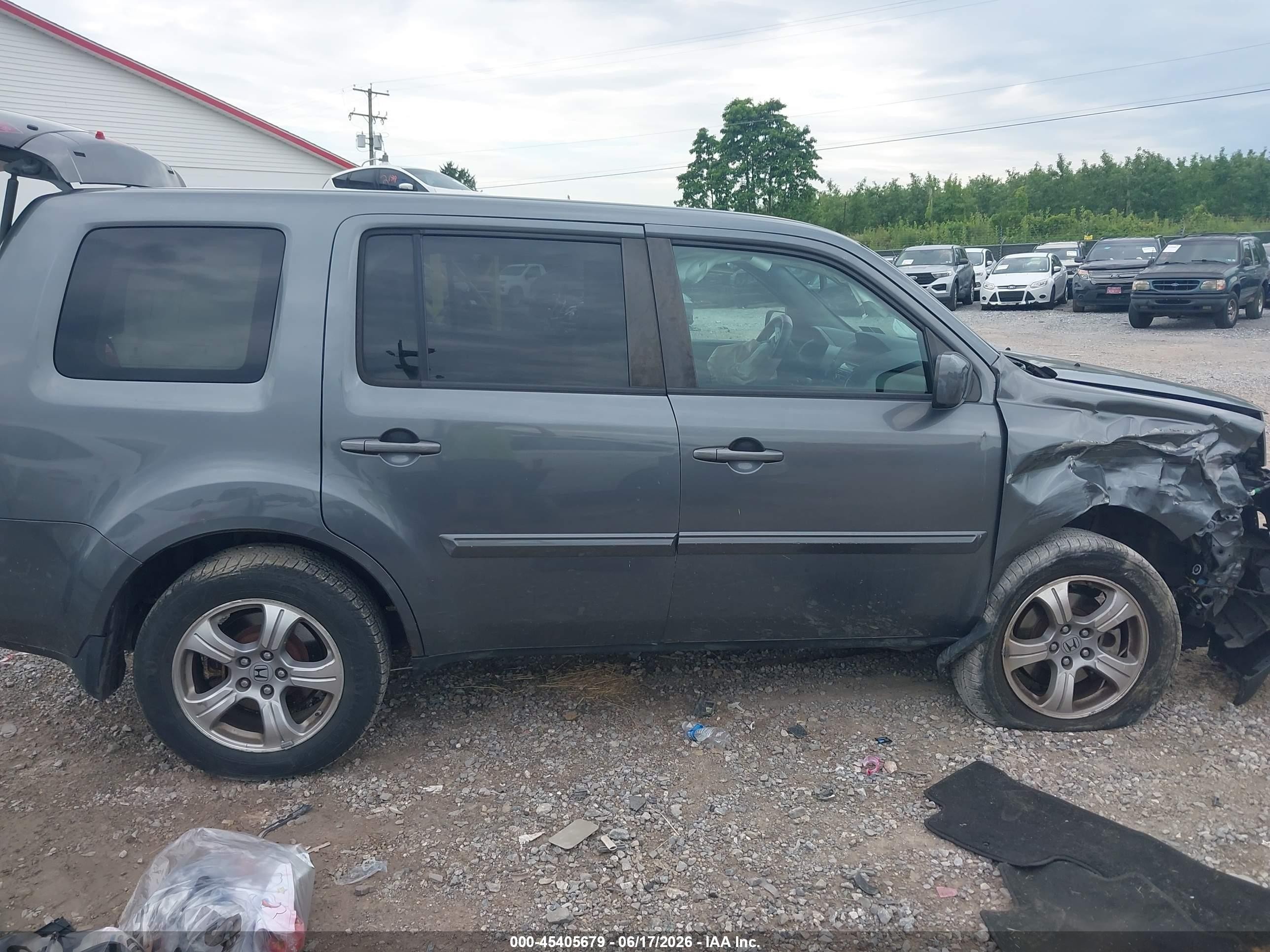 2013 Honda Pilot Ex Gray vin: 5FNYF4H42DB024713