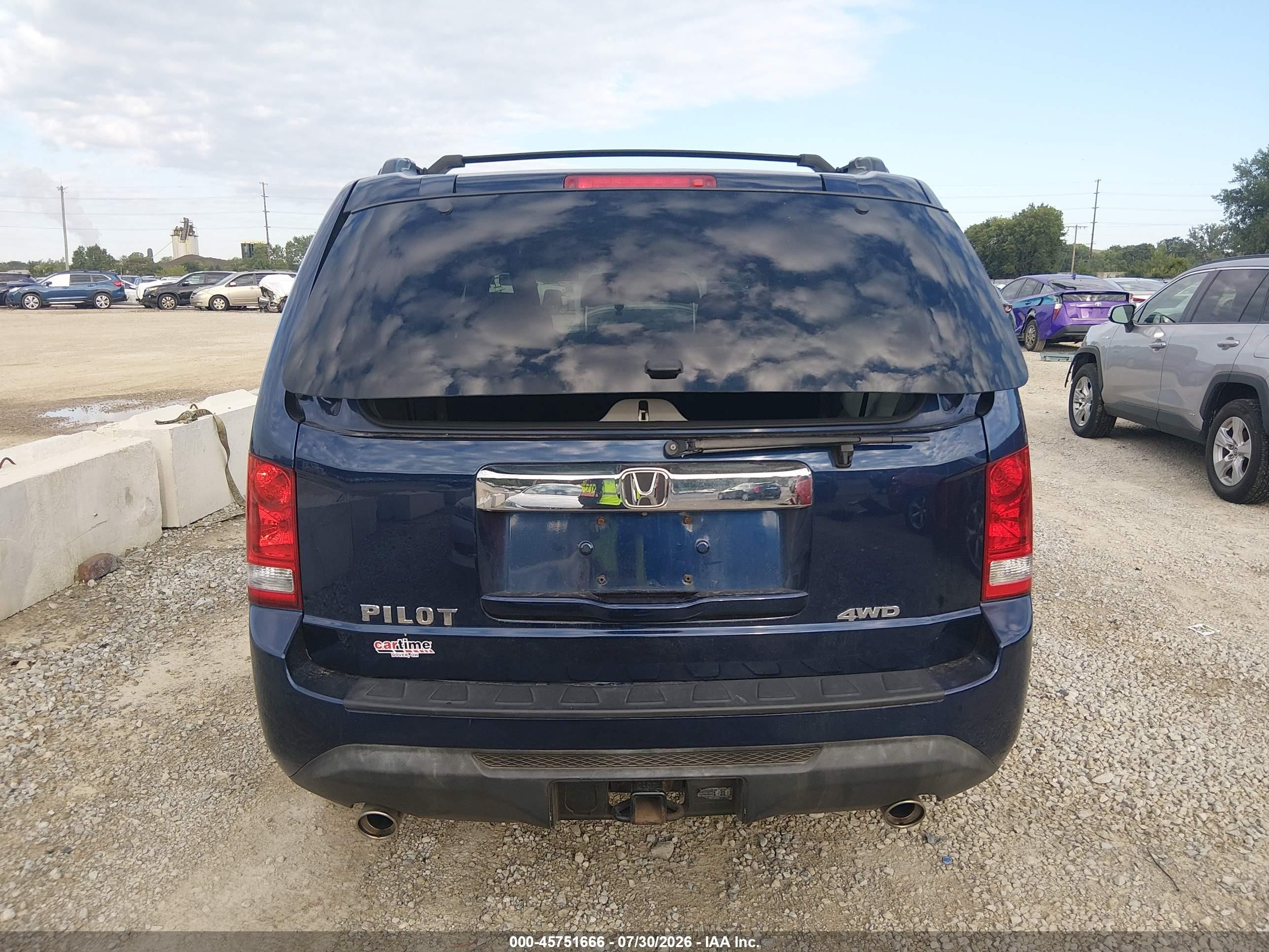 2014 Honda Pilot Ex Blue vin: 5FNYF4H42EB002048