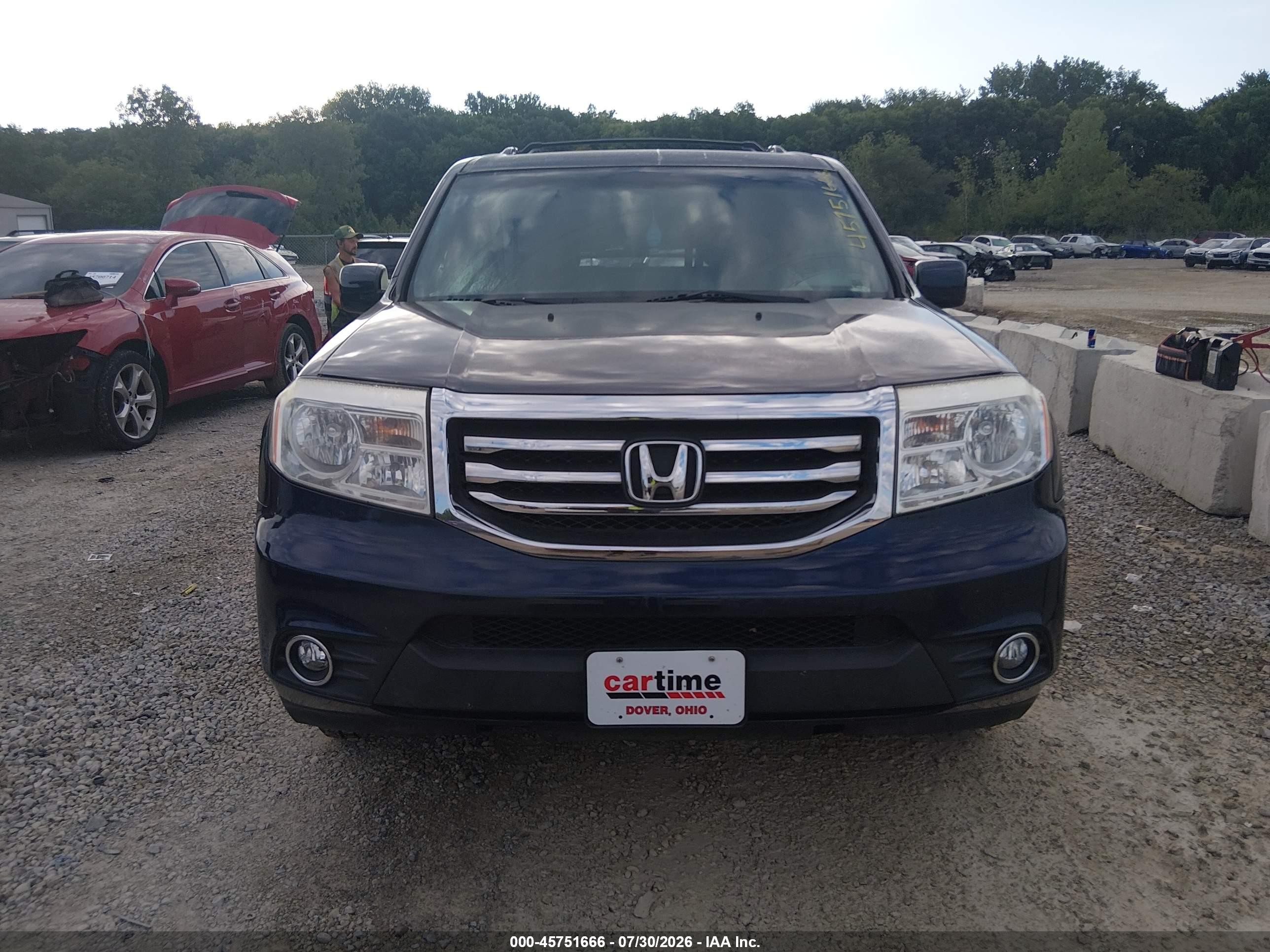 2014 Honda Pilot Ex Blue vin: 5FNYF4H42EB002048