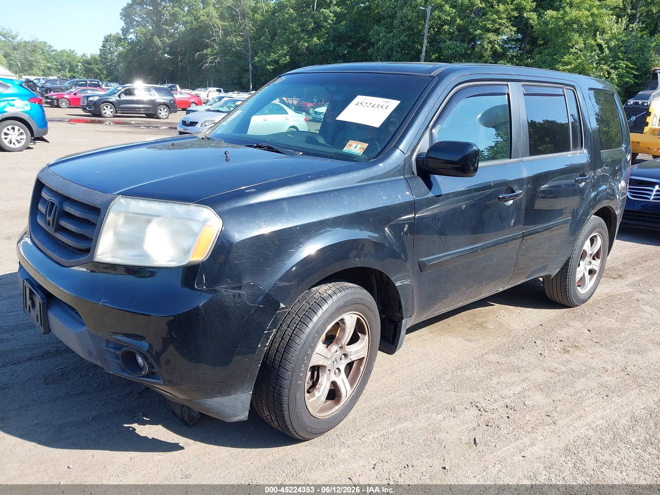 2013 Honda Pilot Ex Black vin: 5FNYF4H43DB045702