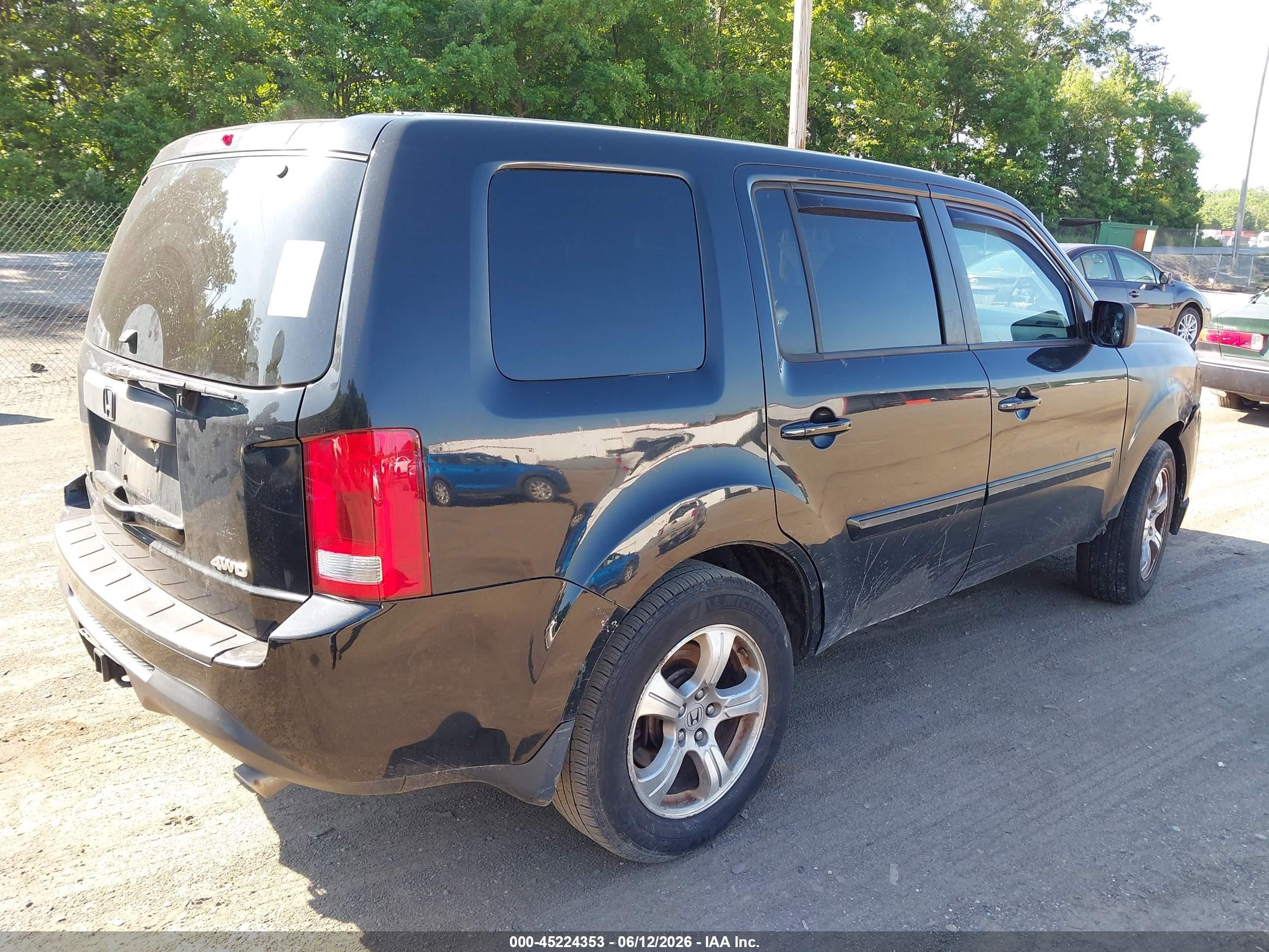 2013 Honda Pilot Ex Black vin: 5FNYF4H43DB045702