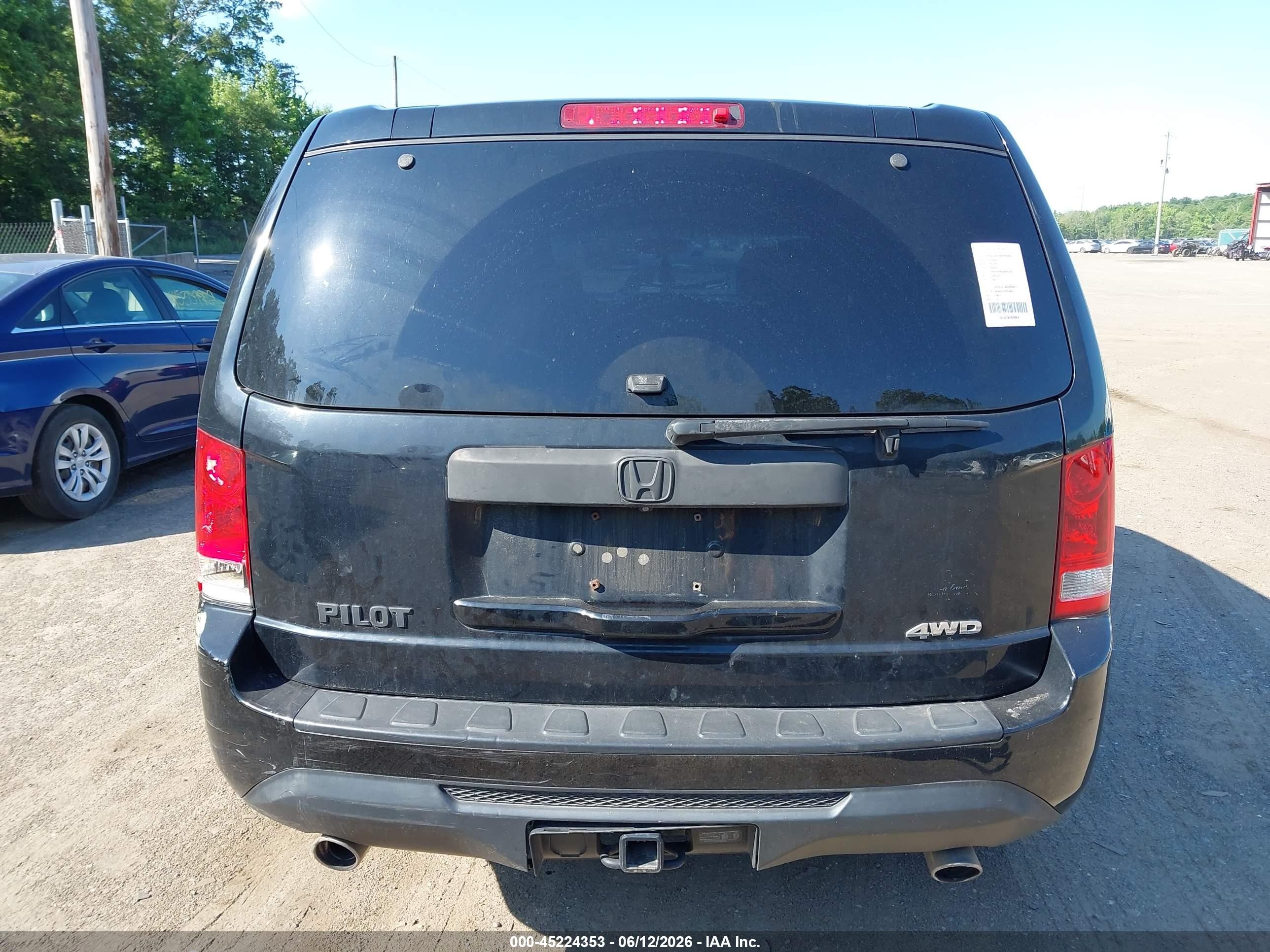 2013 Honda Pilot Ex Black vin: 5FNYF4H43DB045702