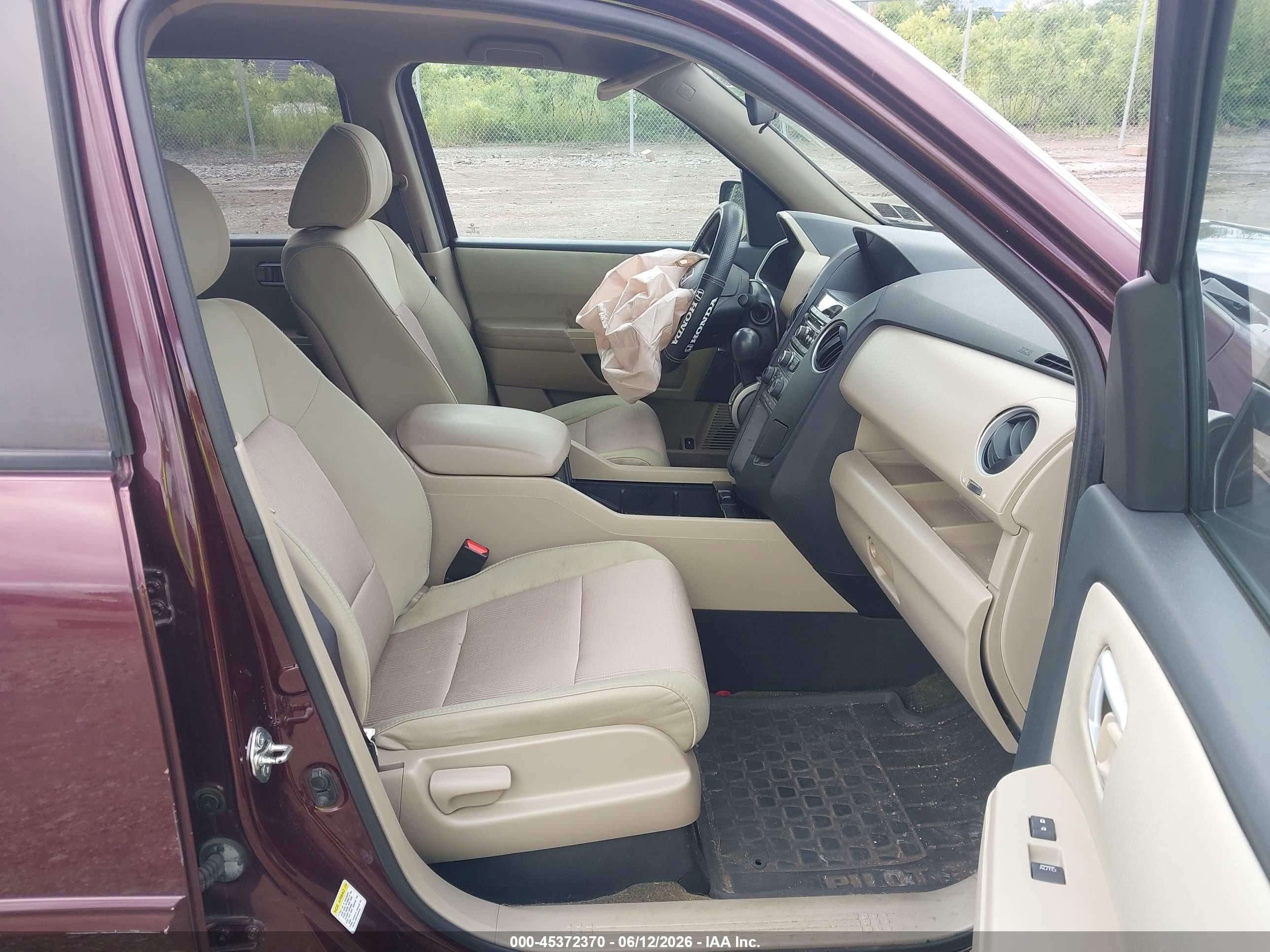 2015 Honda Pilot Ex Burgundy vin: 5FNYF4H43FB008264