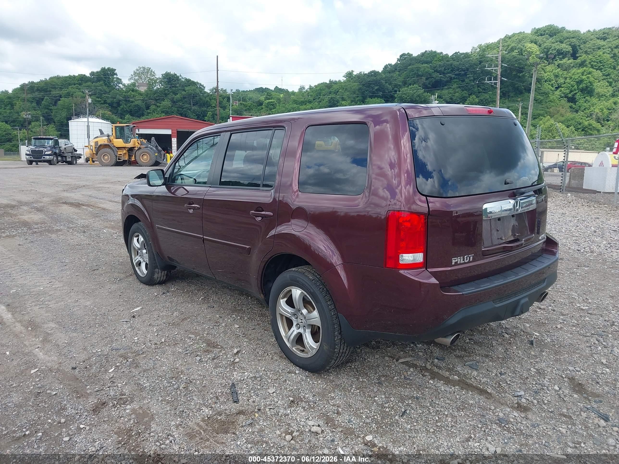 2015 Honda Pilot Ex Burgundy vin: 5FNYF4H43FB008264