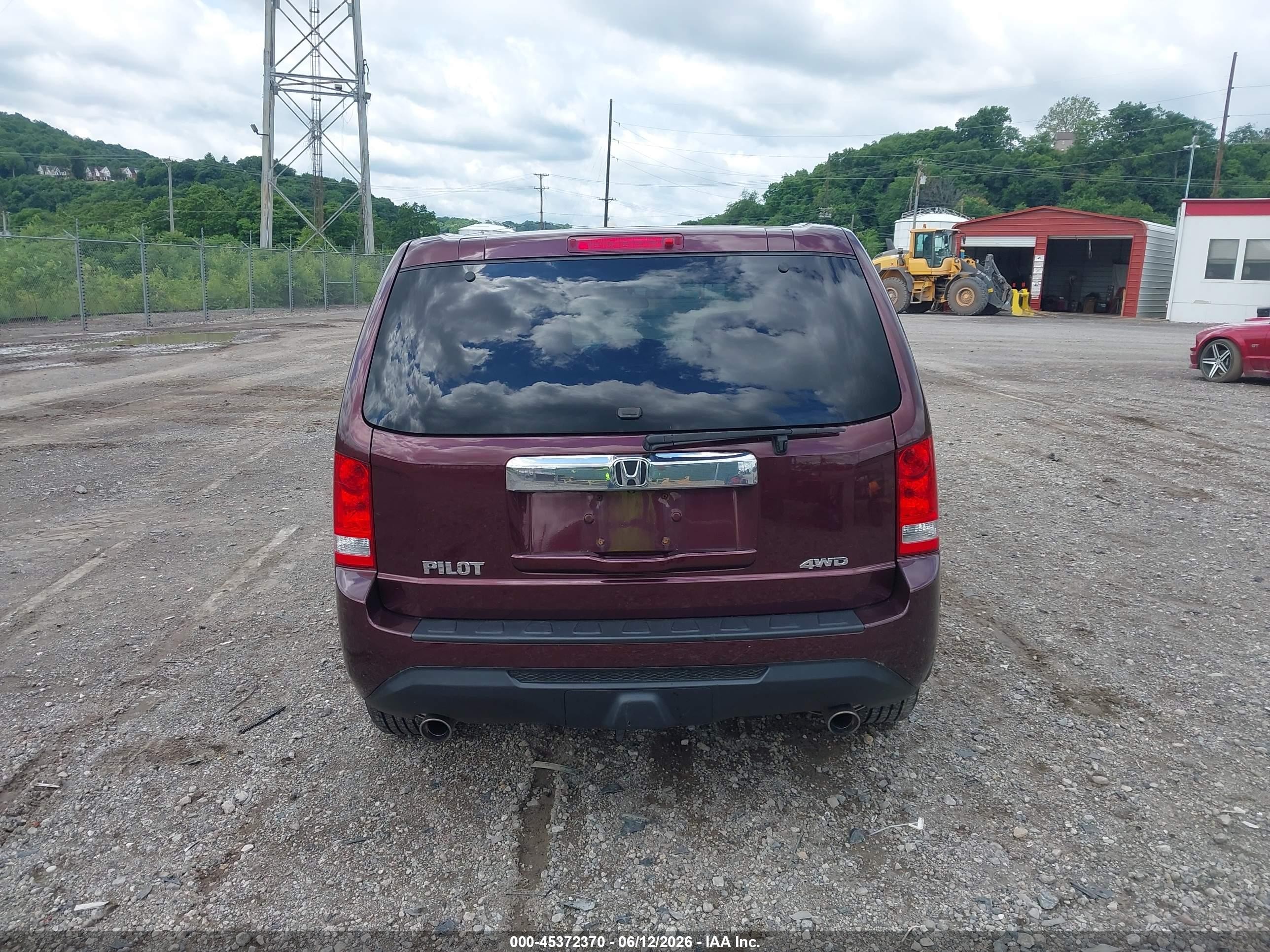 2015 Honda Pilot Ex Burgundy vin: 5FNYF4H43FB008264