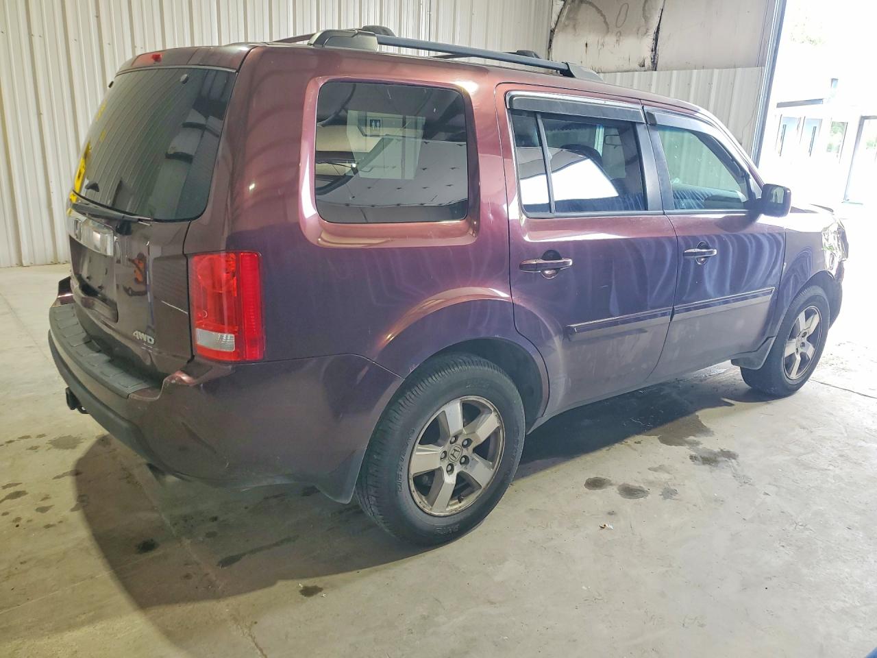 2010 Honda Pilot Ex Burgundy vin: 5FNYF4H44AB028015