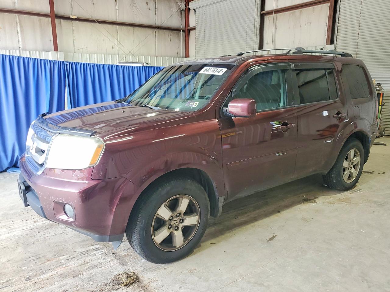 2010 Honda Pilot Ex Burgundy vin: 5FNYF4H44AB028015
