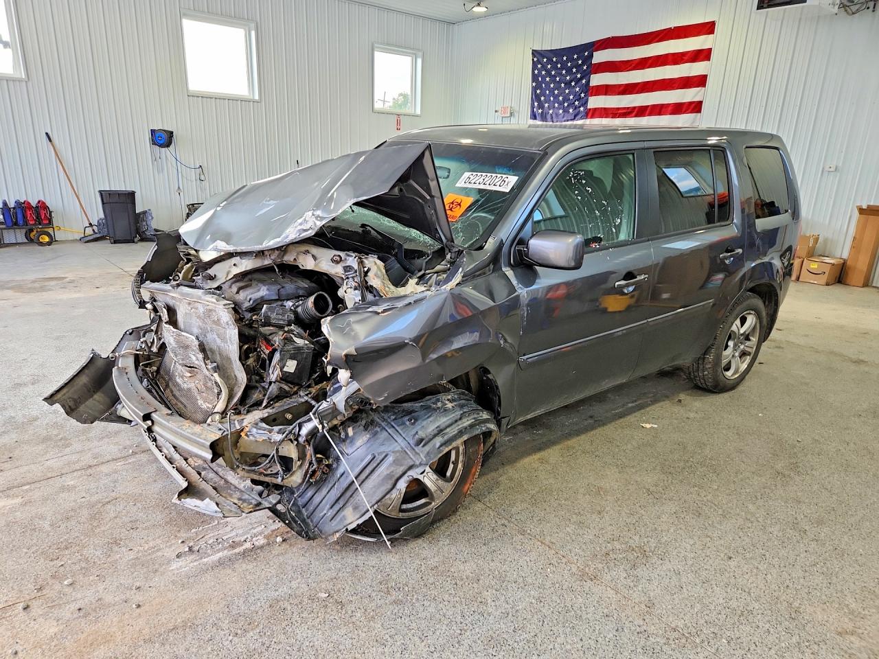 2012 Honda Pilot Ex Gray vin: 5FNYF4H44CB044556