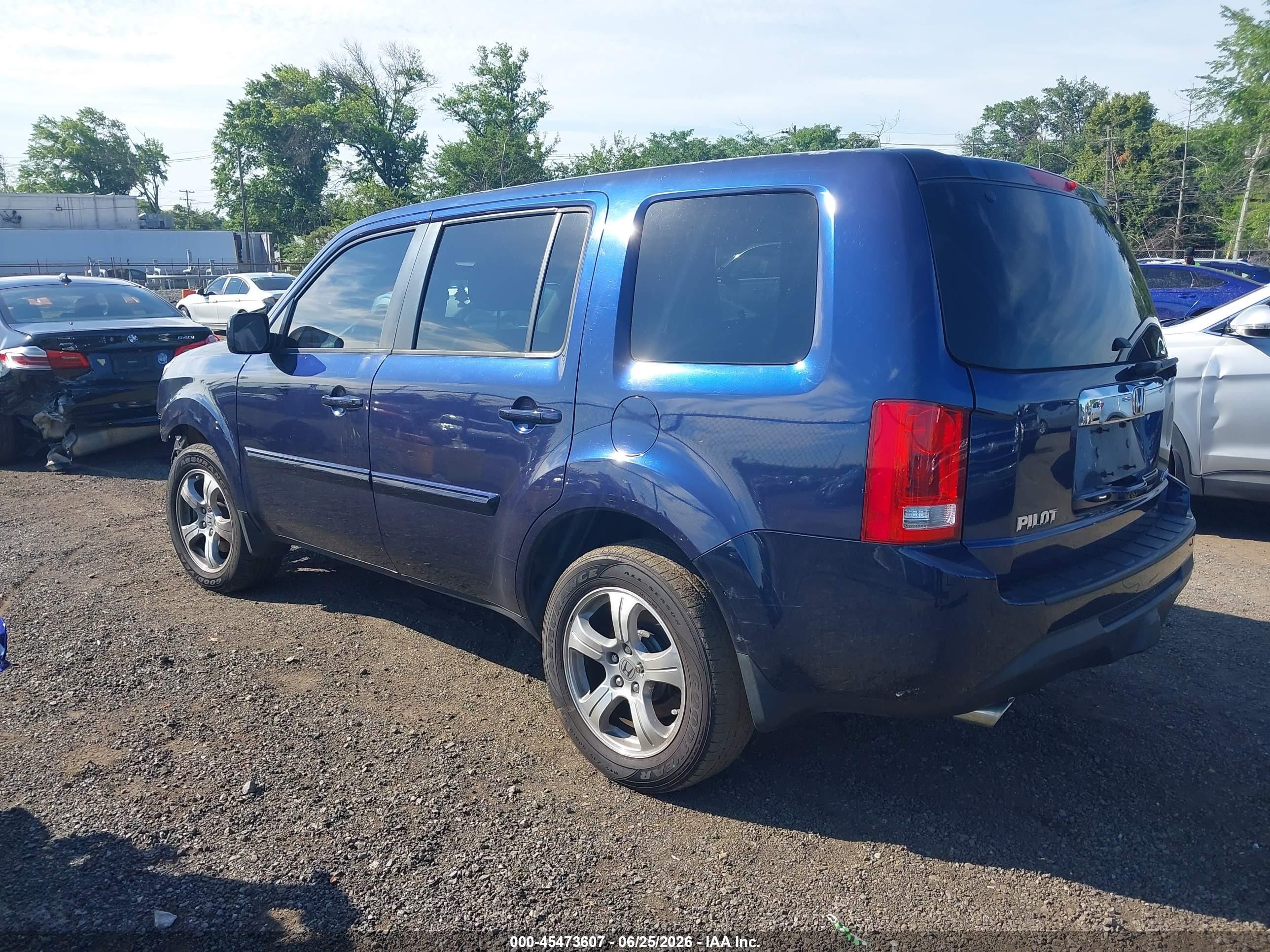 2013 Honda Pilot Ex Синий vin: 5FNYF4H44DB030240