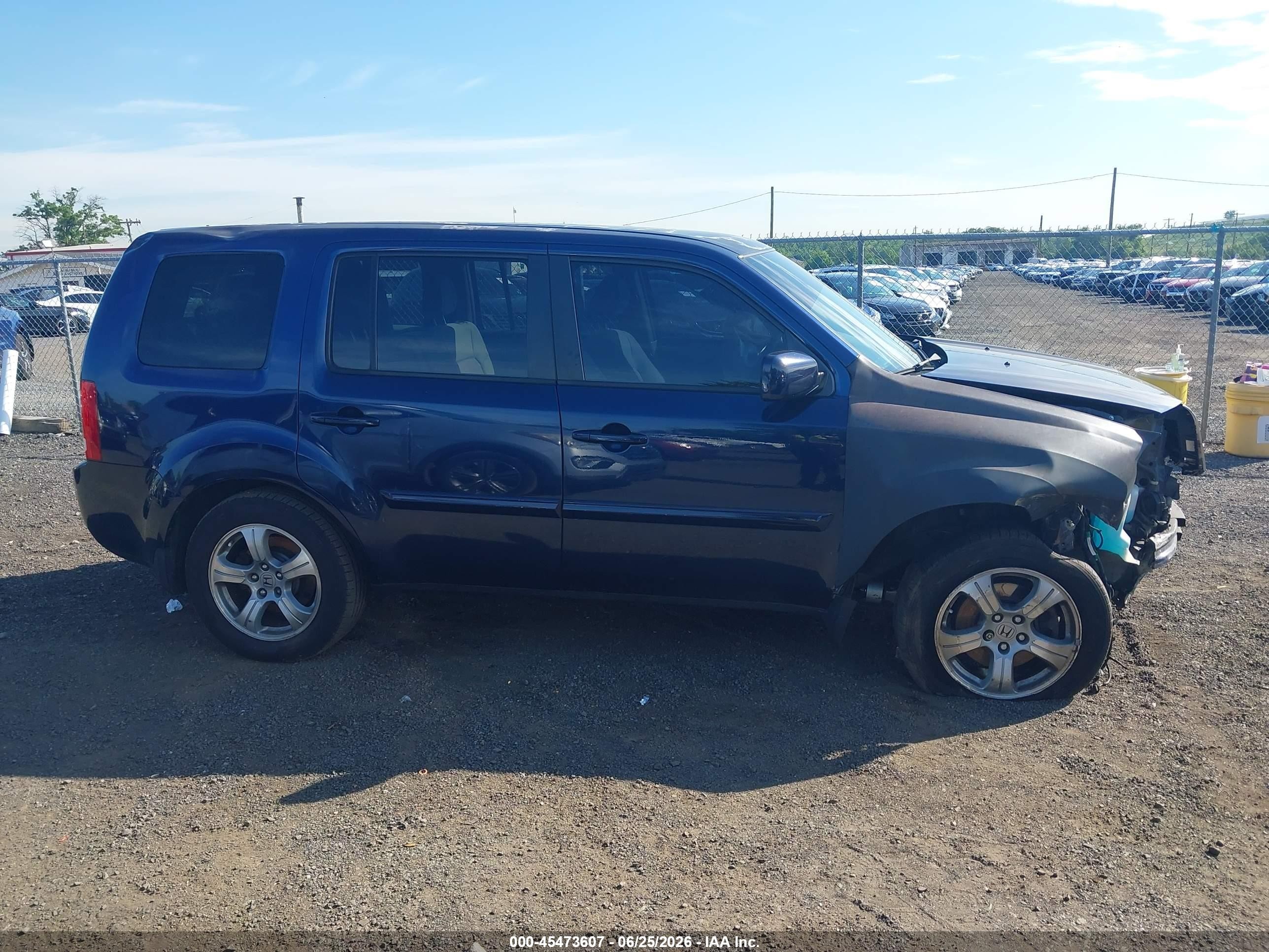 2013 Honda Pilot Ex Синий vin: 5FNYF4H44DB030240