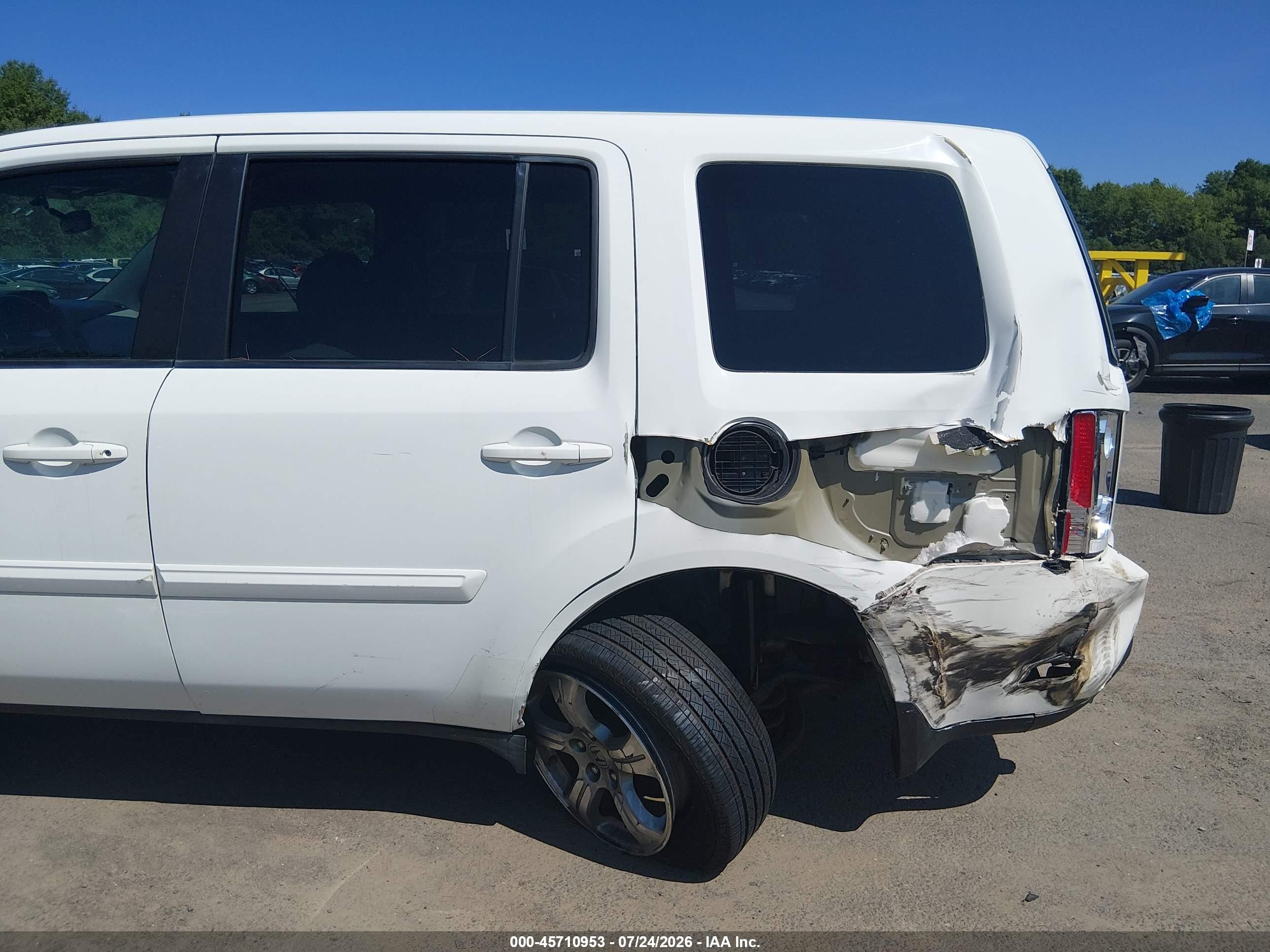 2013 Honda Pilot Ex White vin: 5FNYF4H44DB070074