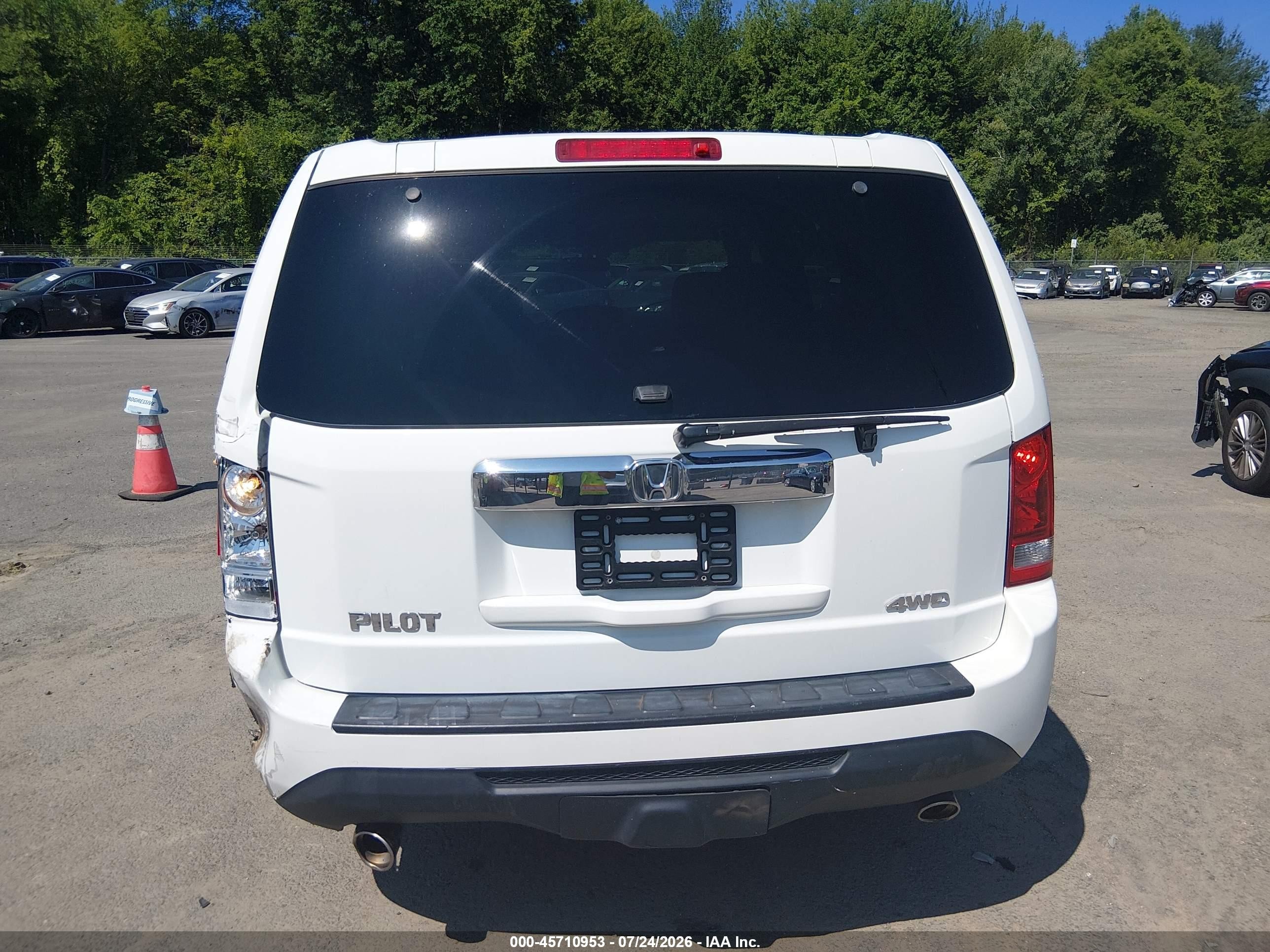 2013 Honda Pilot Ex White vin: 5FNYF4H44DB070074