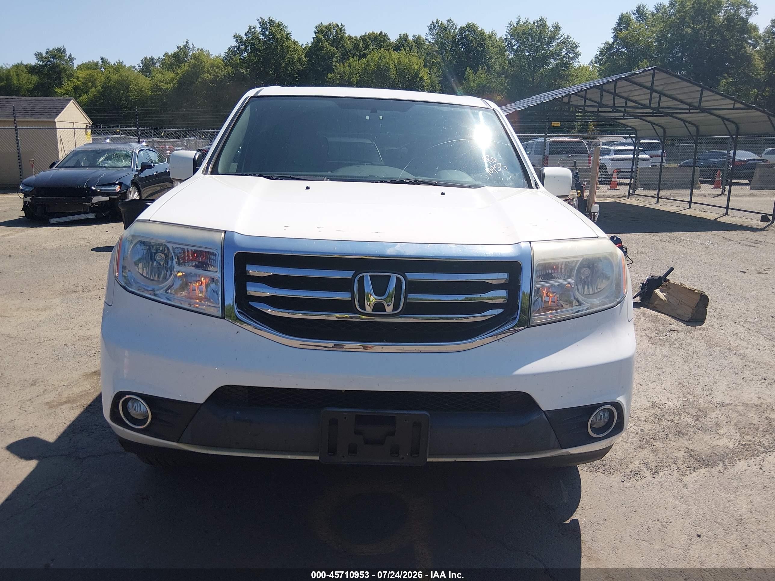 2013 Honda Pilot Ex White vin: 5FNYF4H44DB070074