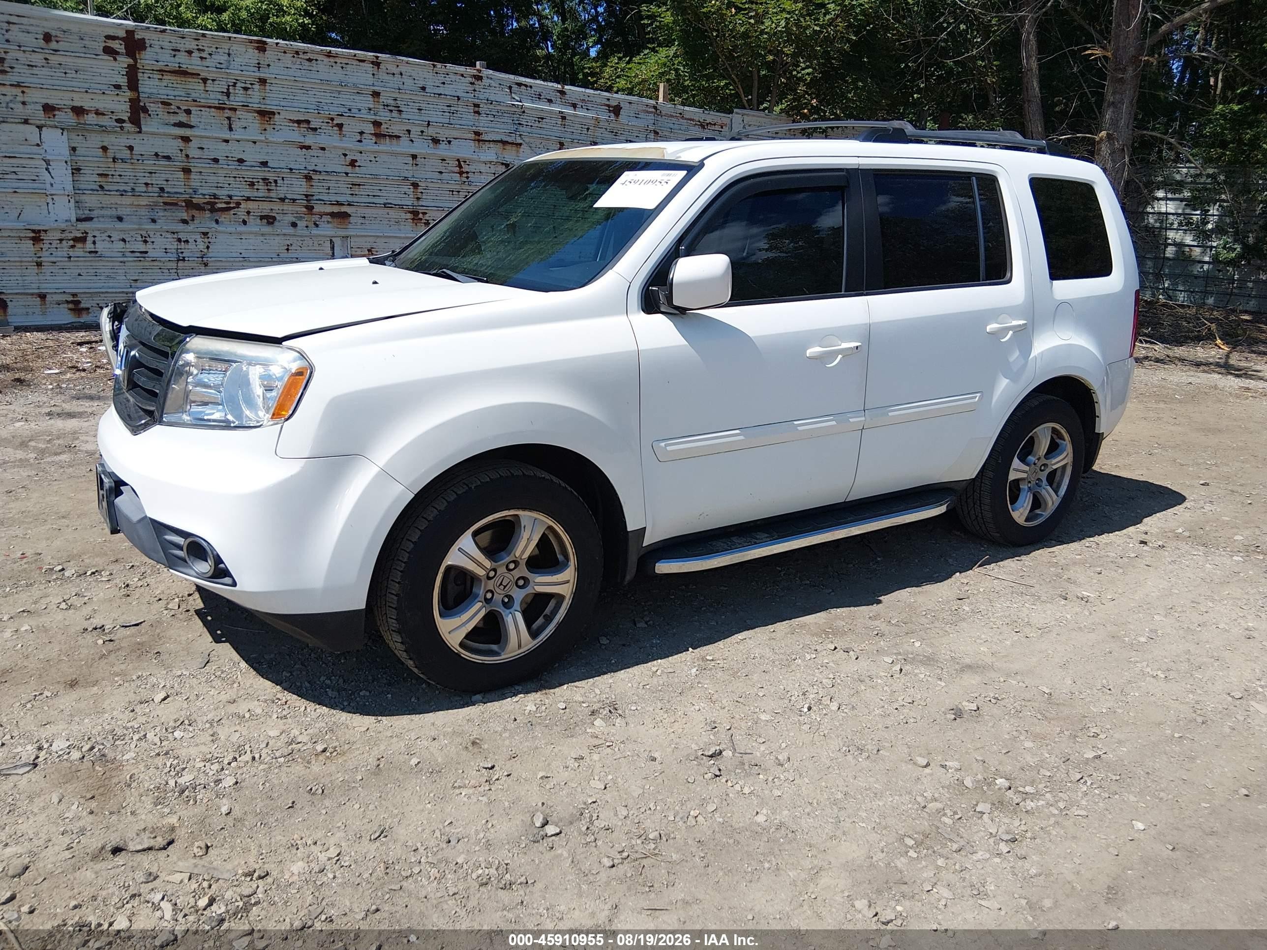 2013 Honda Pilot Ex Белый vin: 5FNYF4H44DB085660