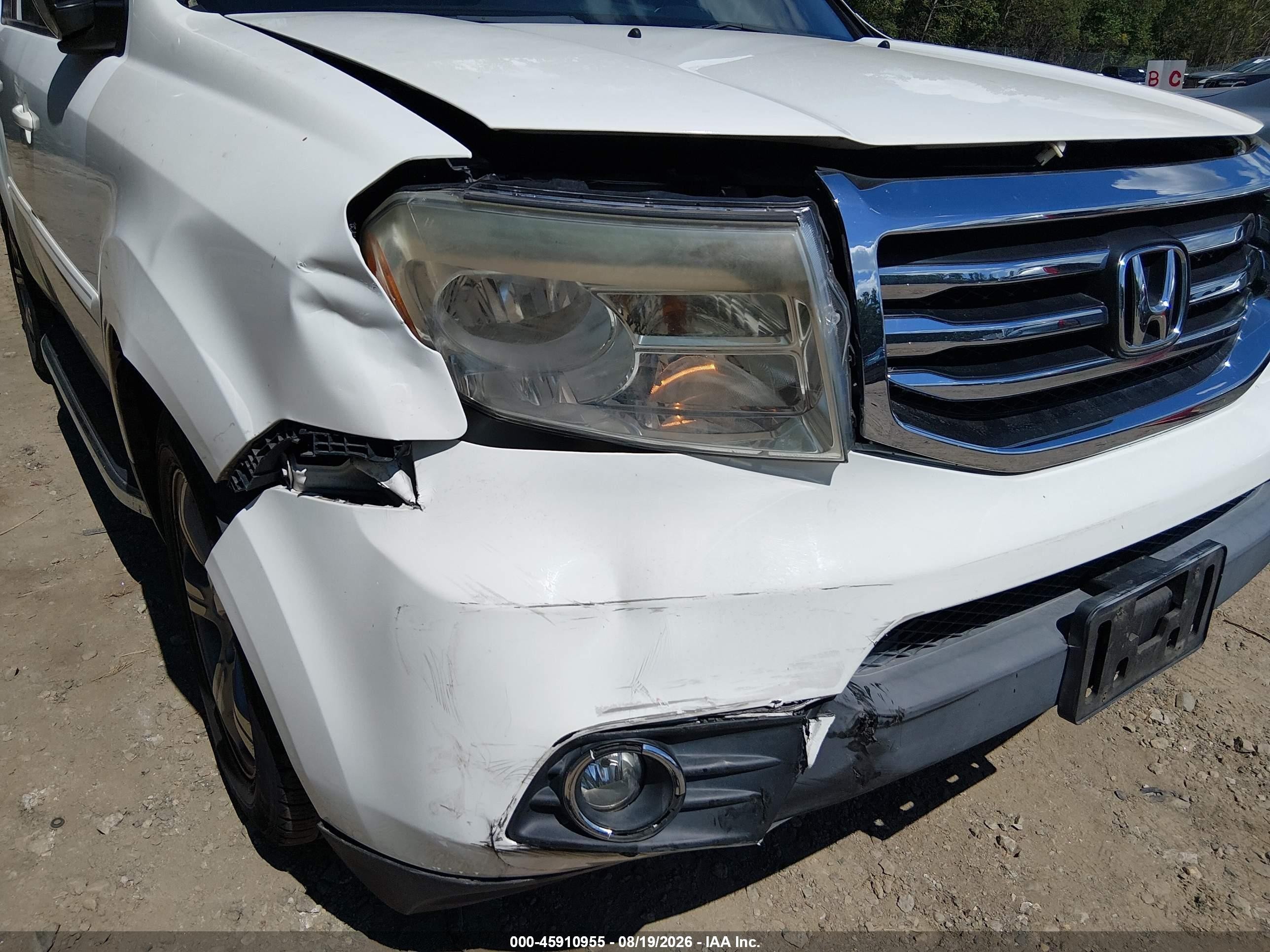2013 Honda Pilot Ex Белый vin: 5FNYF4H44DB085660