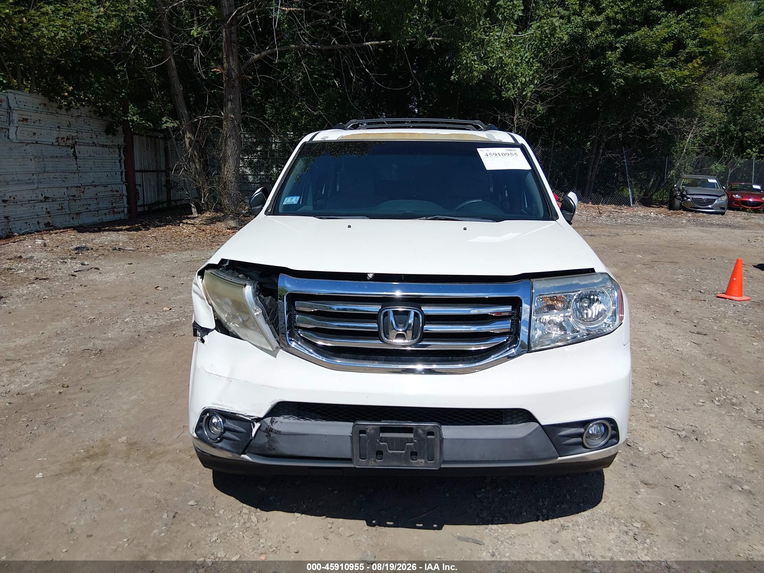 2013 Honda Pilot Ex Белый vin: 5FNYF4H44DB085660