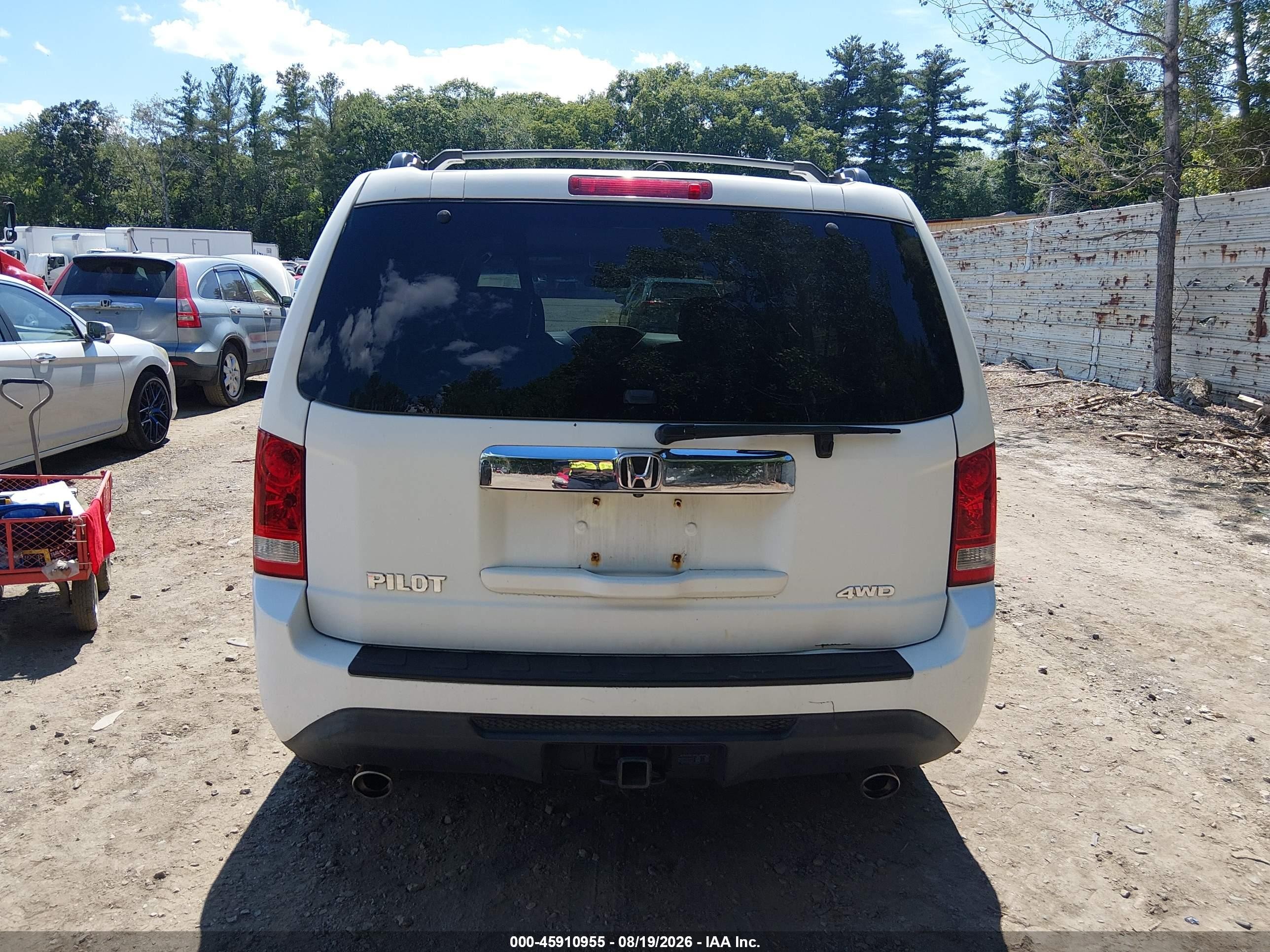 2013 Honda Pilot Ex Белый vin: 5FNYF4H44DB085660