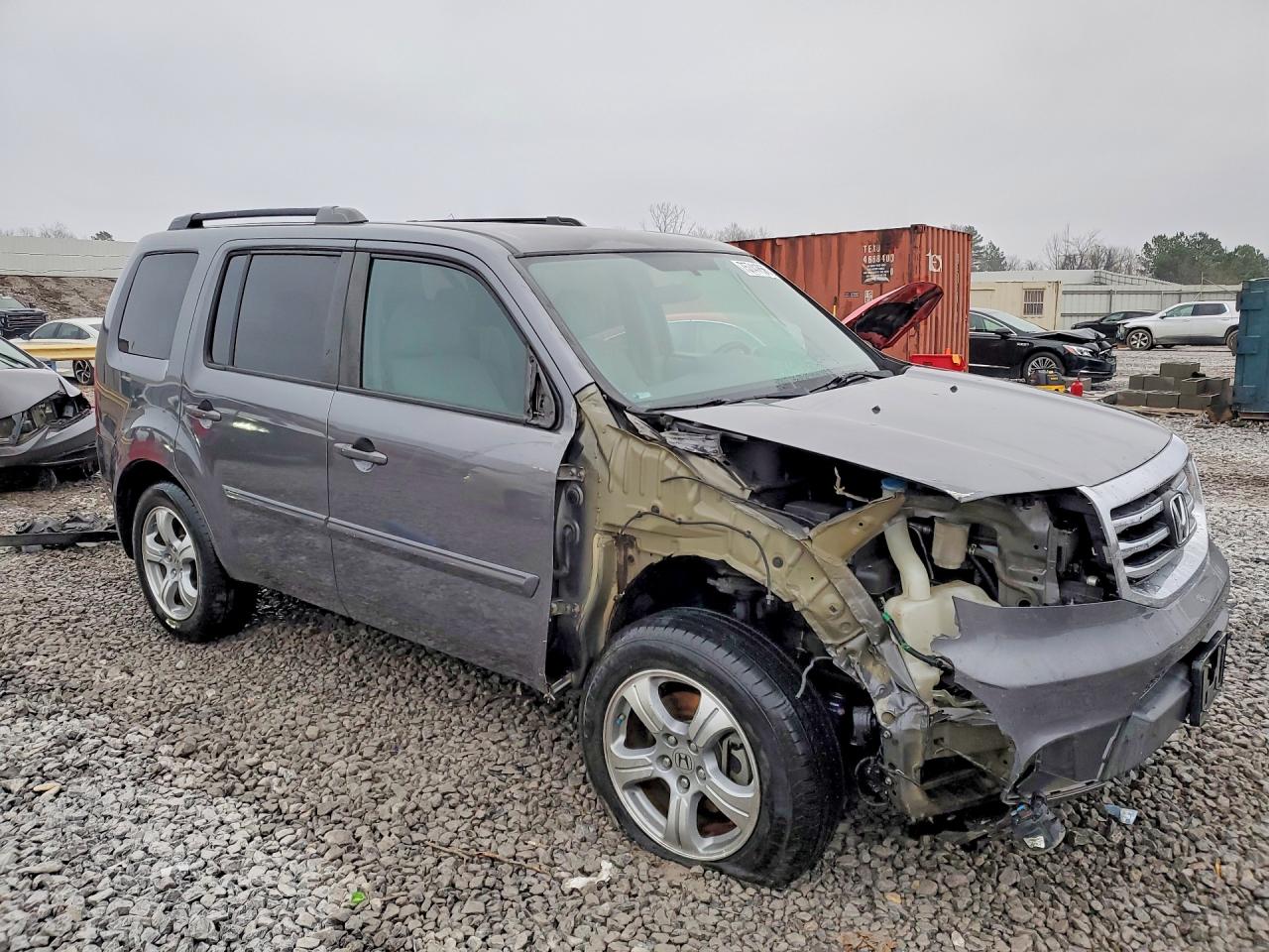 2015 Honda Pilot Ex Серый vin: 5FNYF4H44FB005471