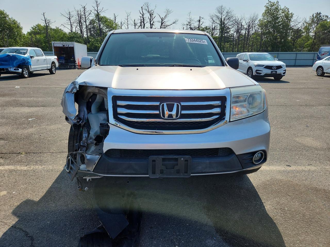 2015 Honda Pilot Ex Silver vin: 5FNYF4H44FB073155
