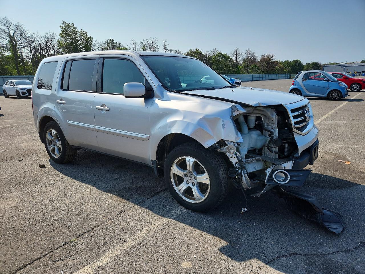 2015 Honda Pilot Ex Silver vin: 5FNYF4H44FB073155