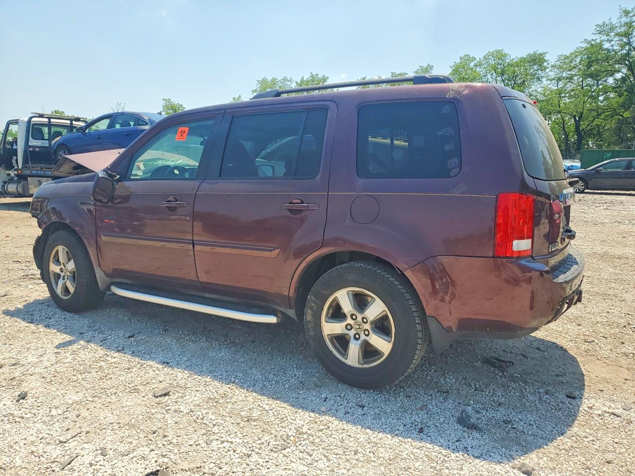 2010 Honda Pilot Ex Burgundy vin: 5FNYF4H45AB015189