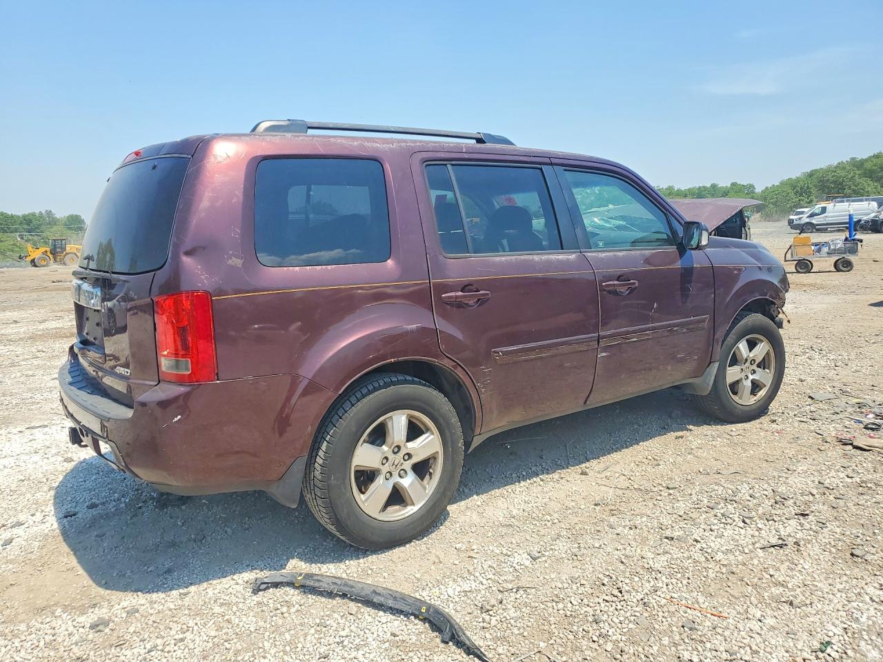 2010 Honda Pilot Ex Burgundy vin: 5FNYF4H45AB015189