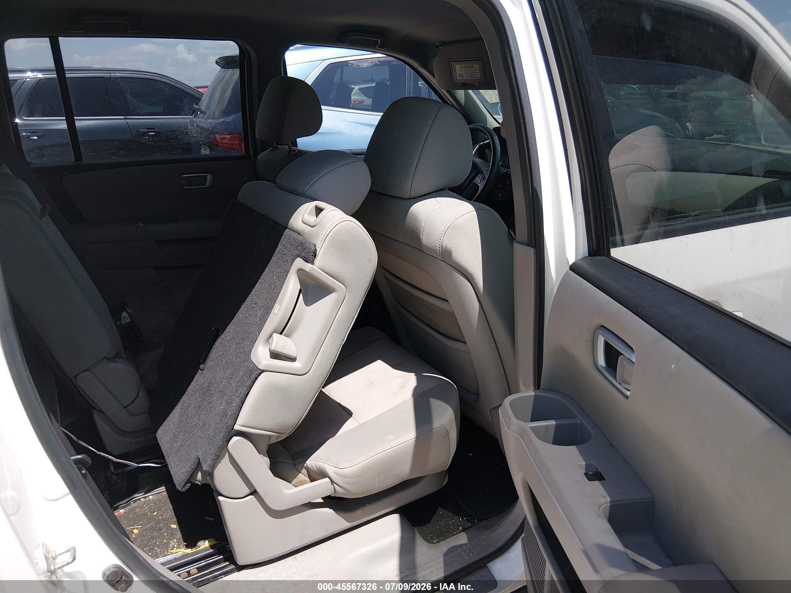 2010 Honda Pilot Ex White vin: 5FNYF4H45AB019470