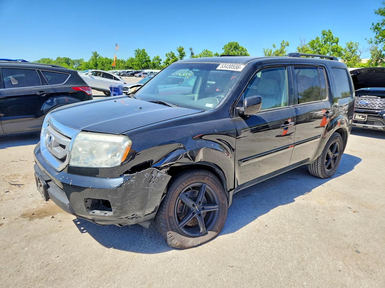 2010 Honda Pilot Ex Black vin: 5FNYF4H45AB037273