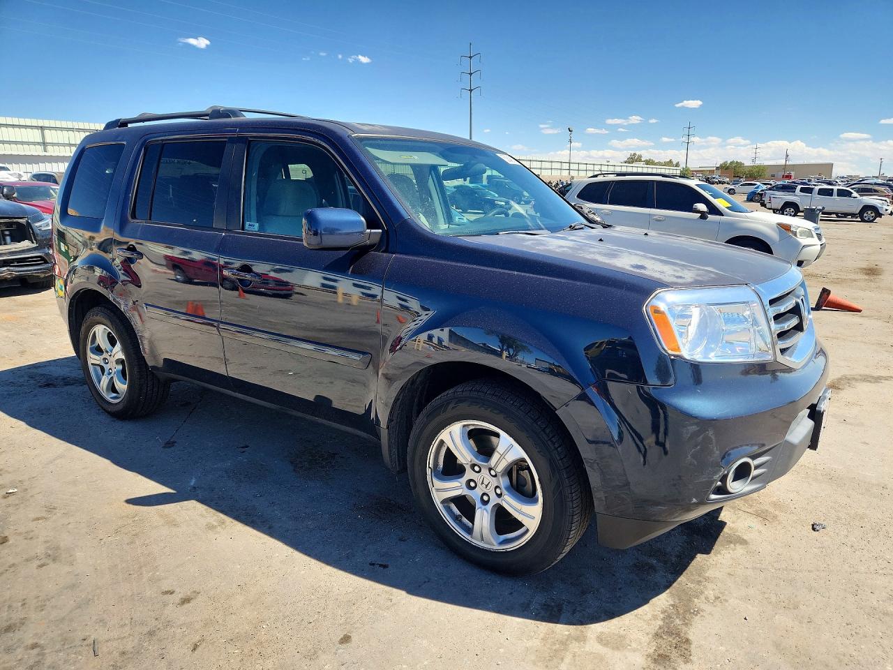 2012 Honda Pilot Ex Blue vin: 5FNYF4H45CB009704