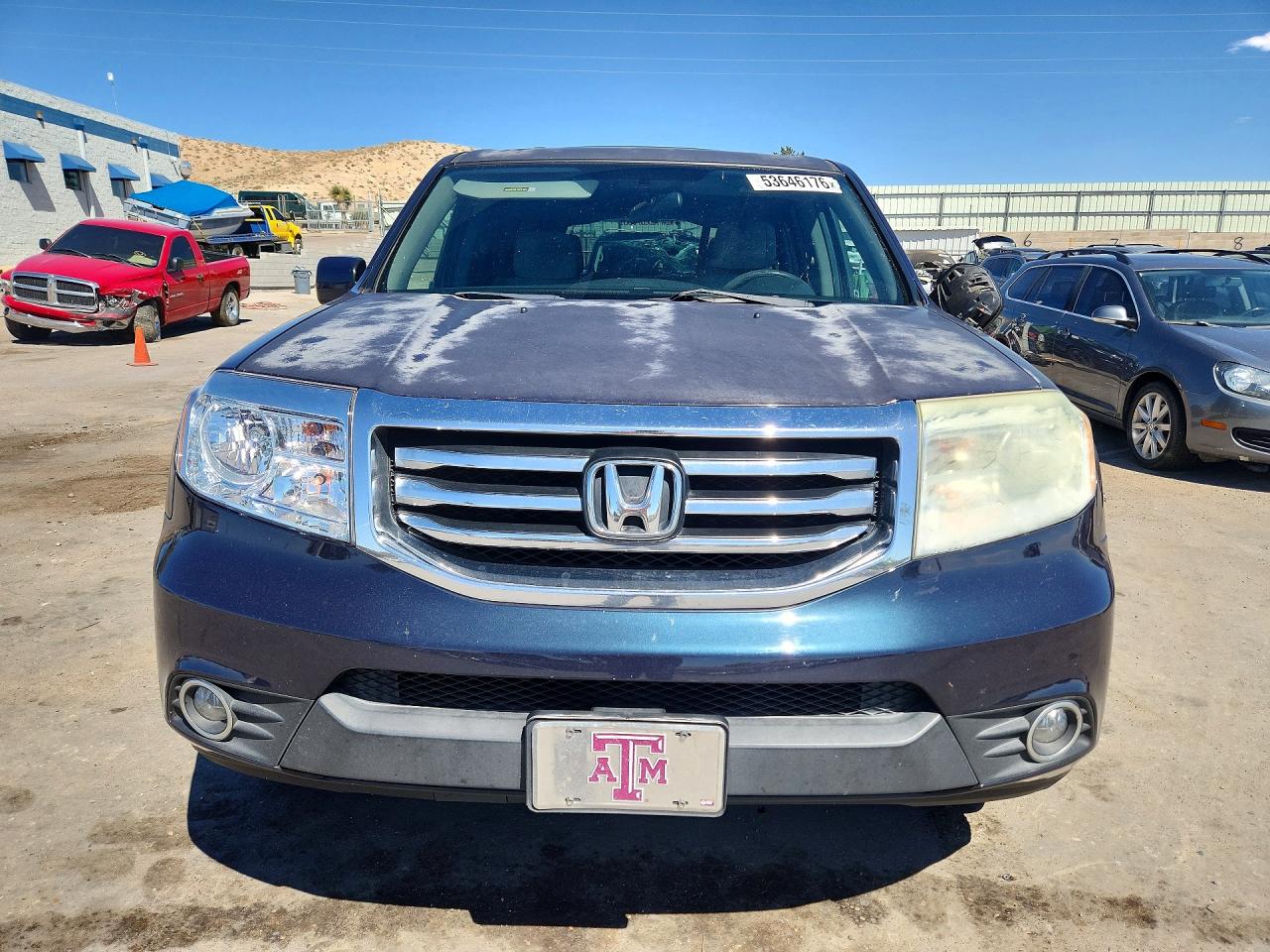 2012 Honda Pilot Ex Blue vin: 5FNYF4H45CB009704