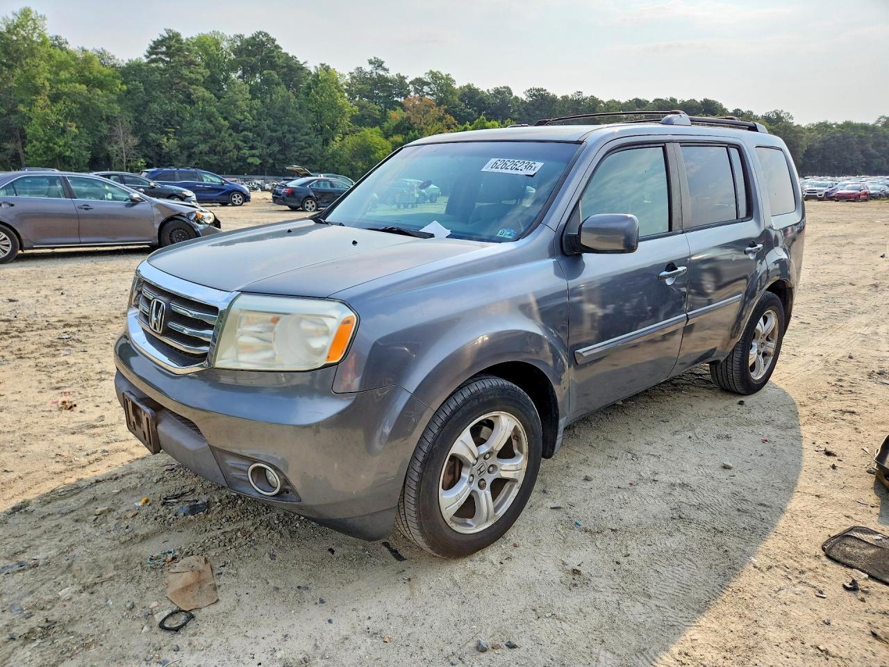 2012 Honda Pilot Ex Серый vin: 5FNYF4H45CB017012