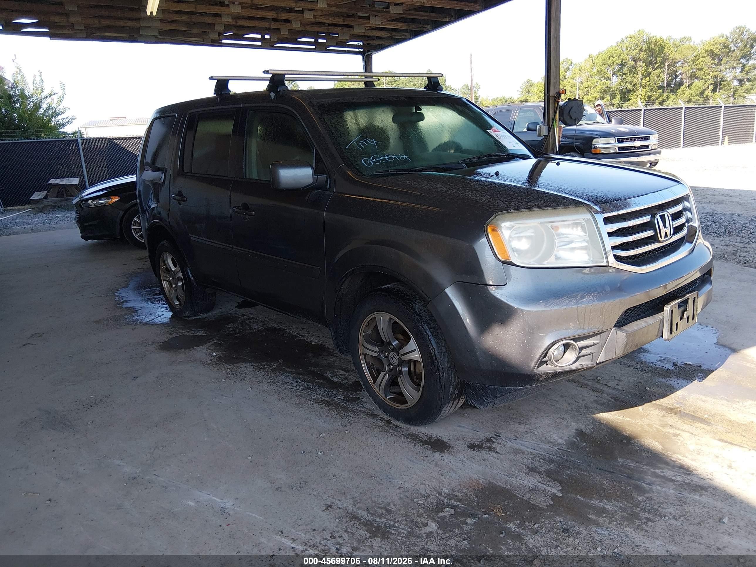 2013 Honda Pilot Ex Серый vin: 5FNYF4H45DB053042