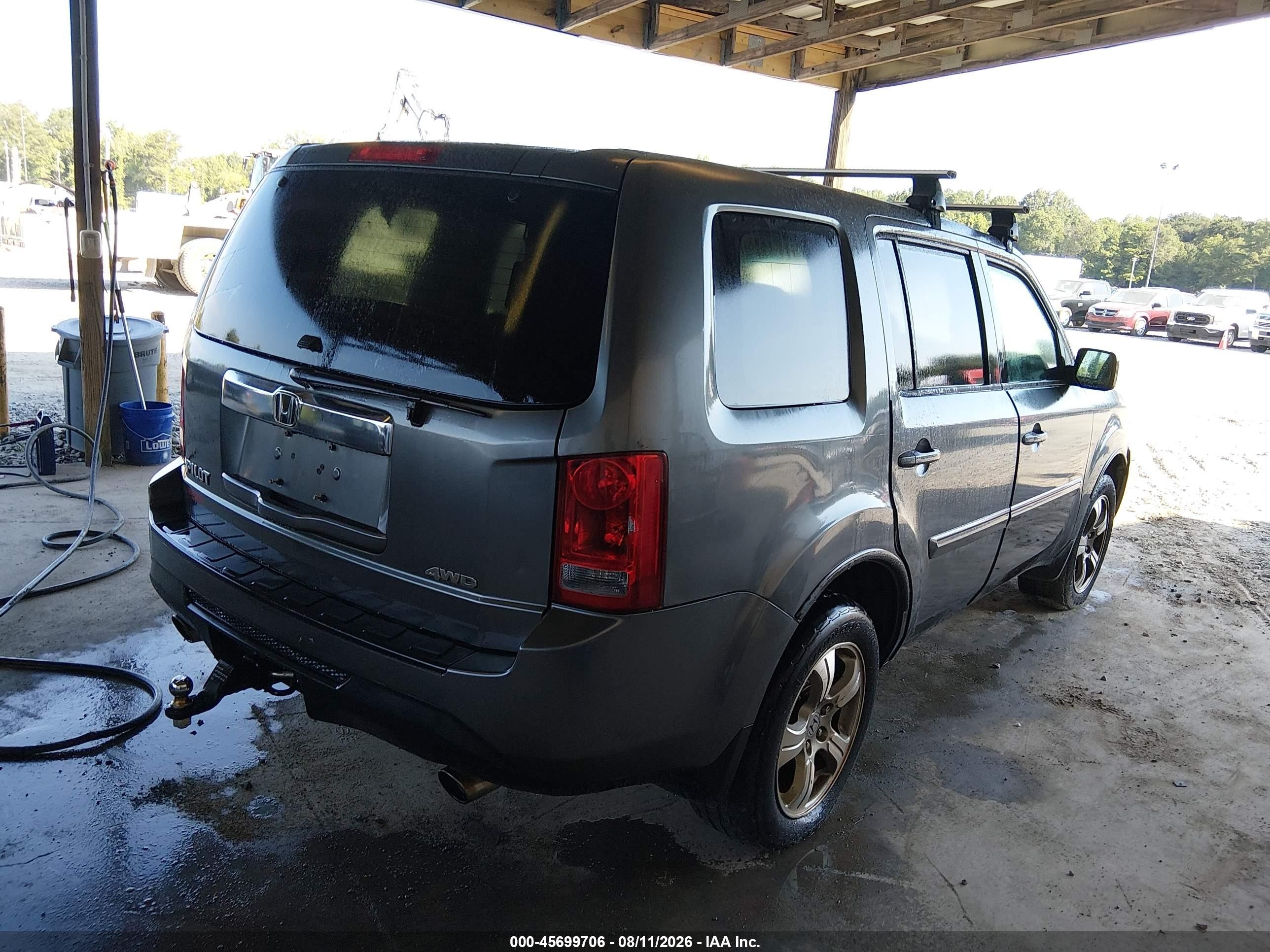 2013 Honda Pilot Ex Серый vin: 5FNYF4H45DB053042