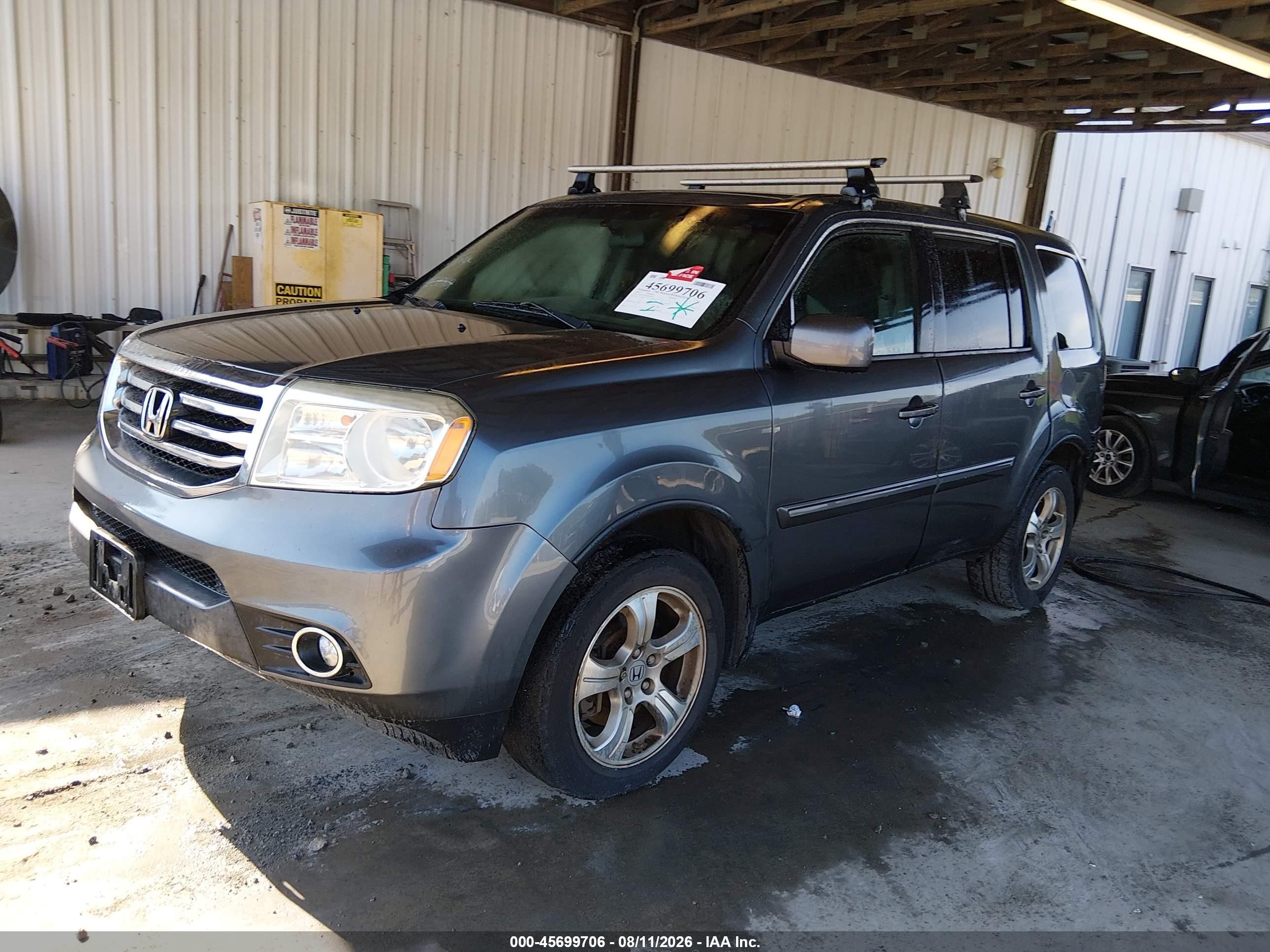 2013 Honda Pilot Ex Серый vin: 5FNYF4H45DB053042