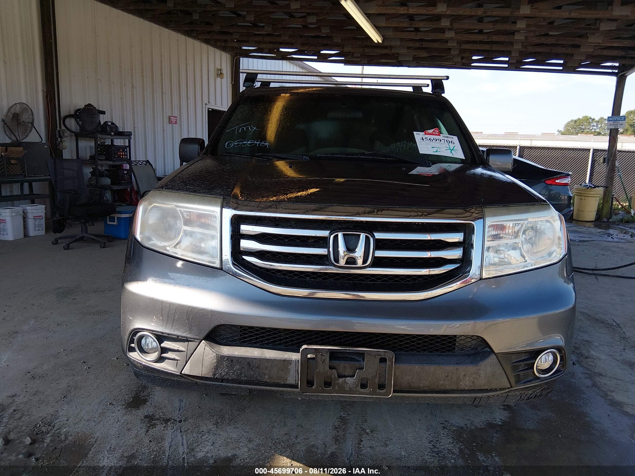 2013 Honda Pilot Ex Серый vin: 5FNYF4H45DB053042