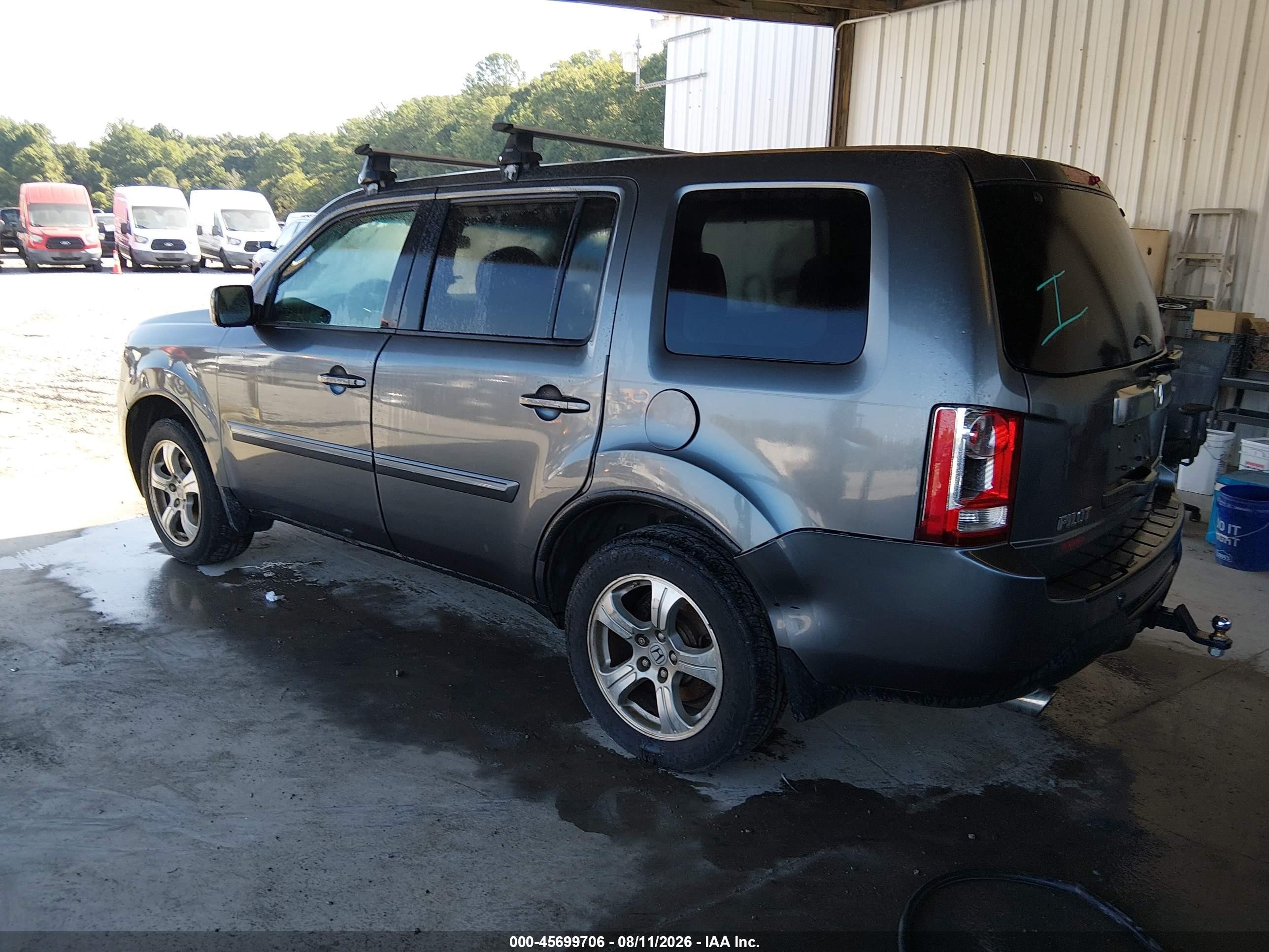 2013 Honda Pilot Ex Серый vin: 5FNYF4H45DB053042