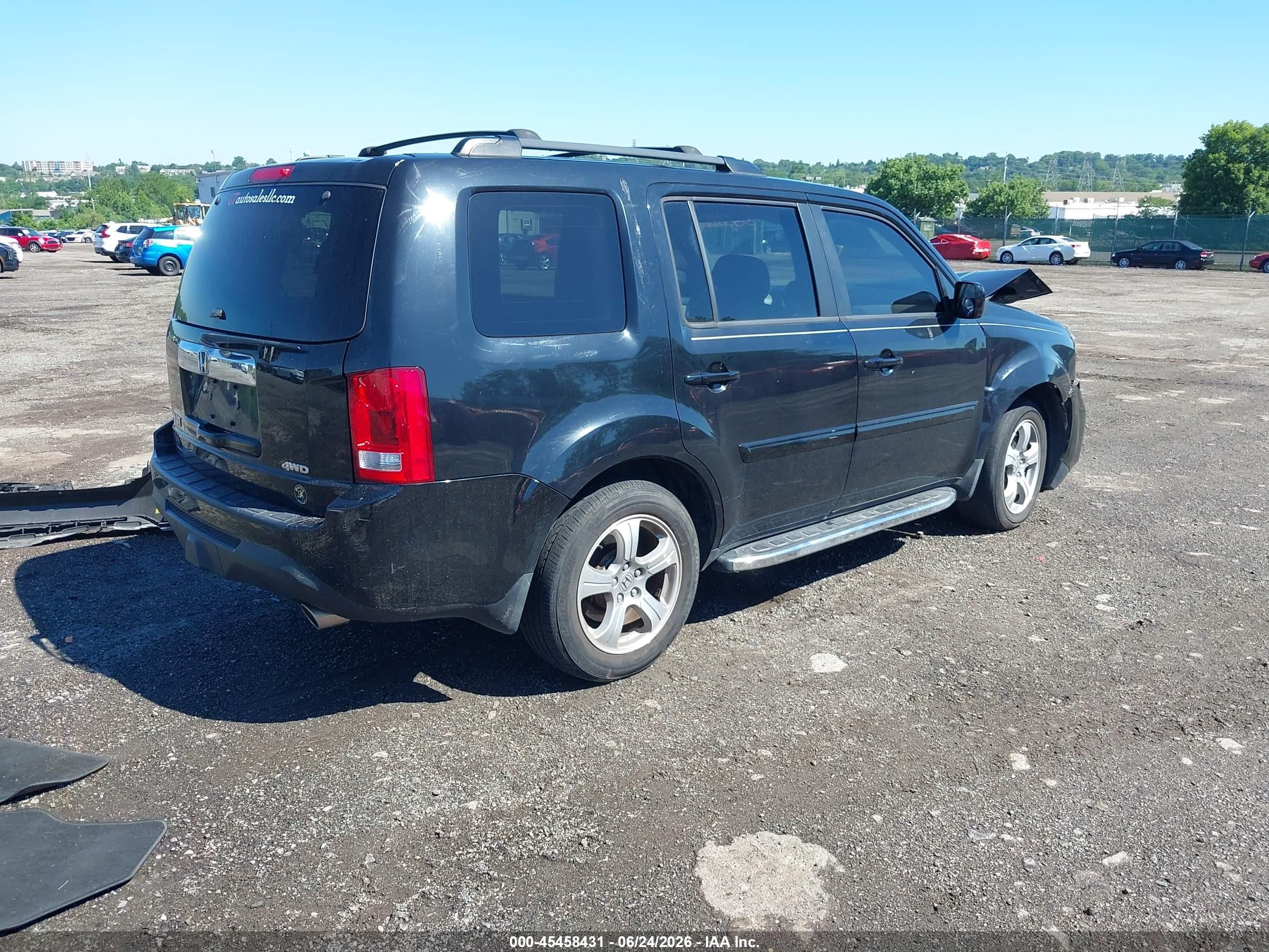 2013 Honda Pilot Ex Black vin: 5FNYF4H45DB085120