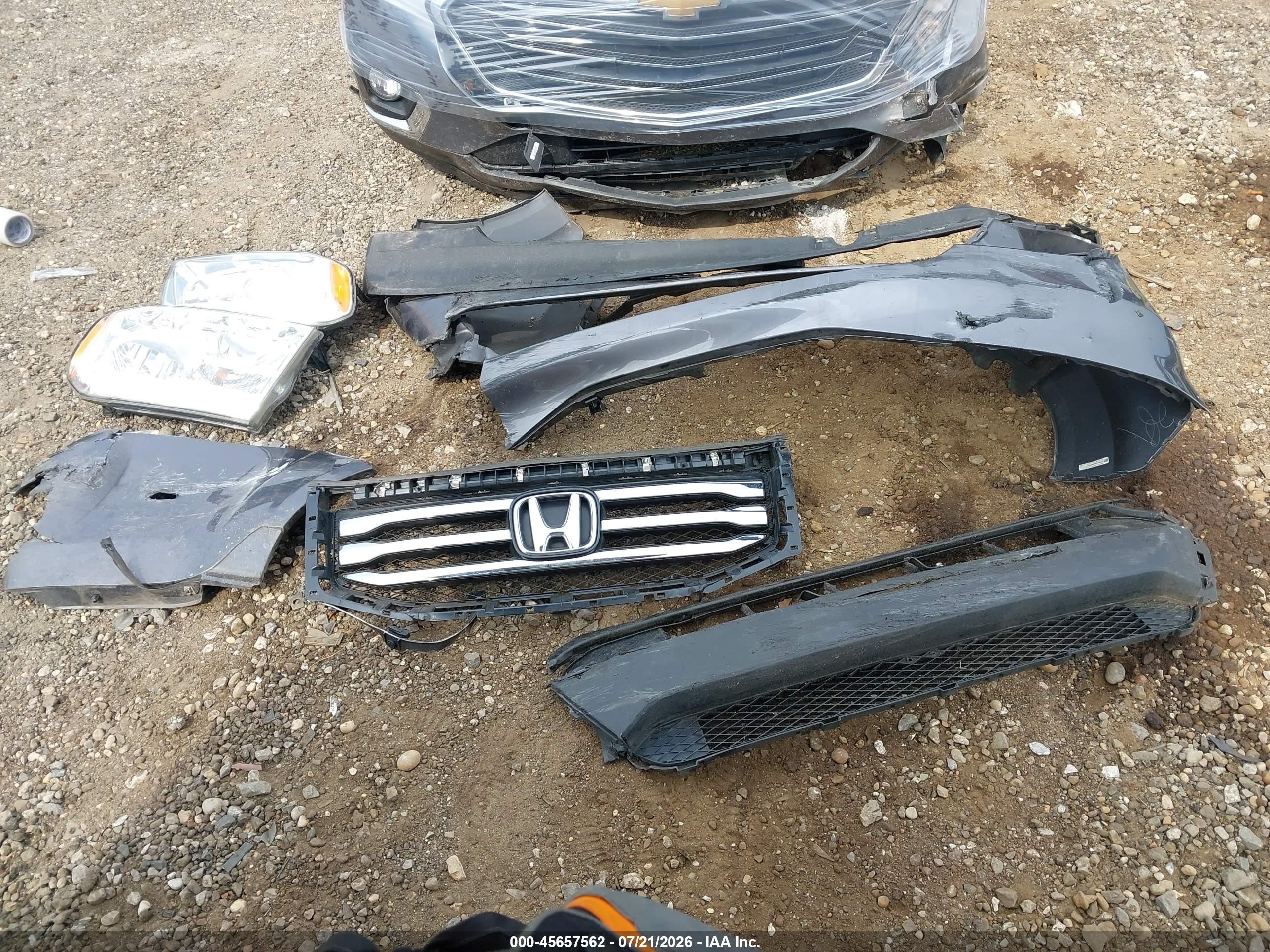 2014 Honda Pilot Ex Серый vin: 5FNYF4H45EB050594