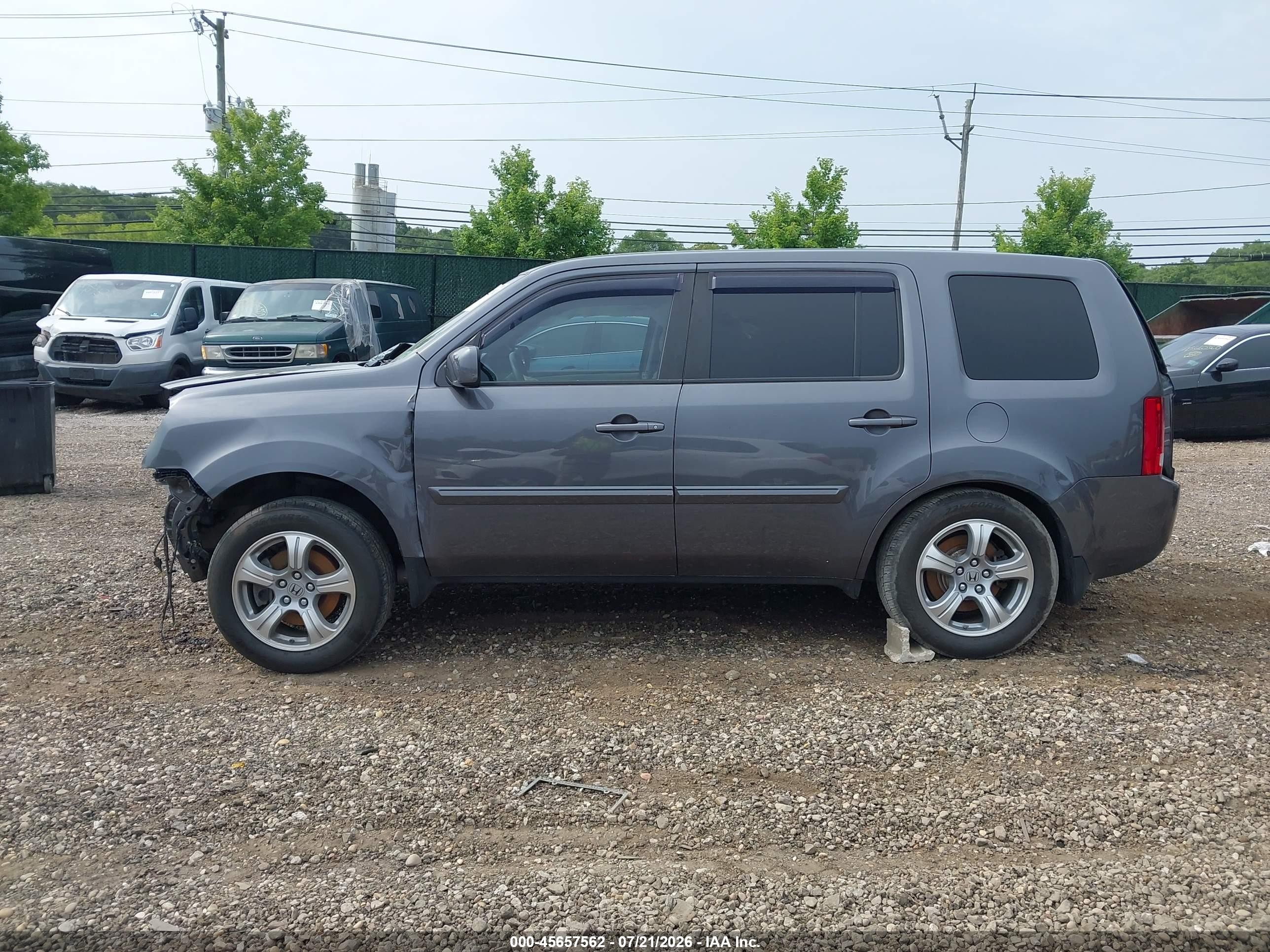 2014 Honda Pilot Ex Серый vin: 5FNYF4H45EB050594