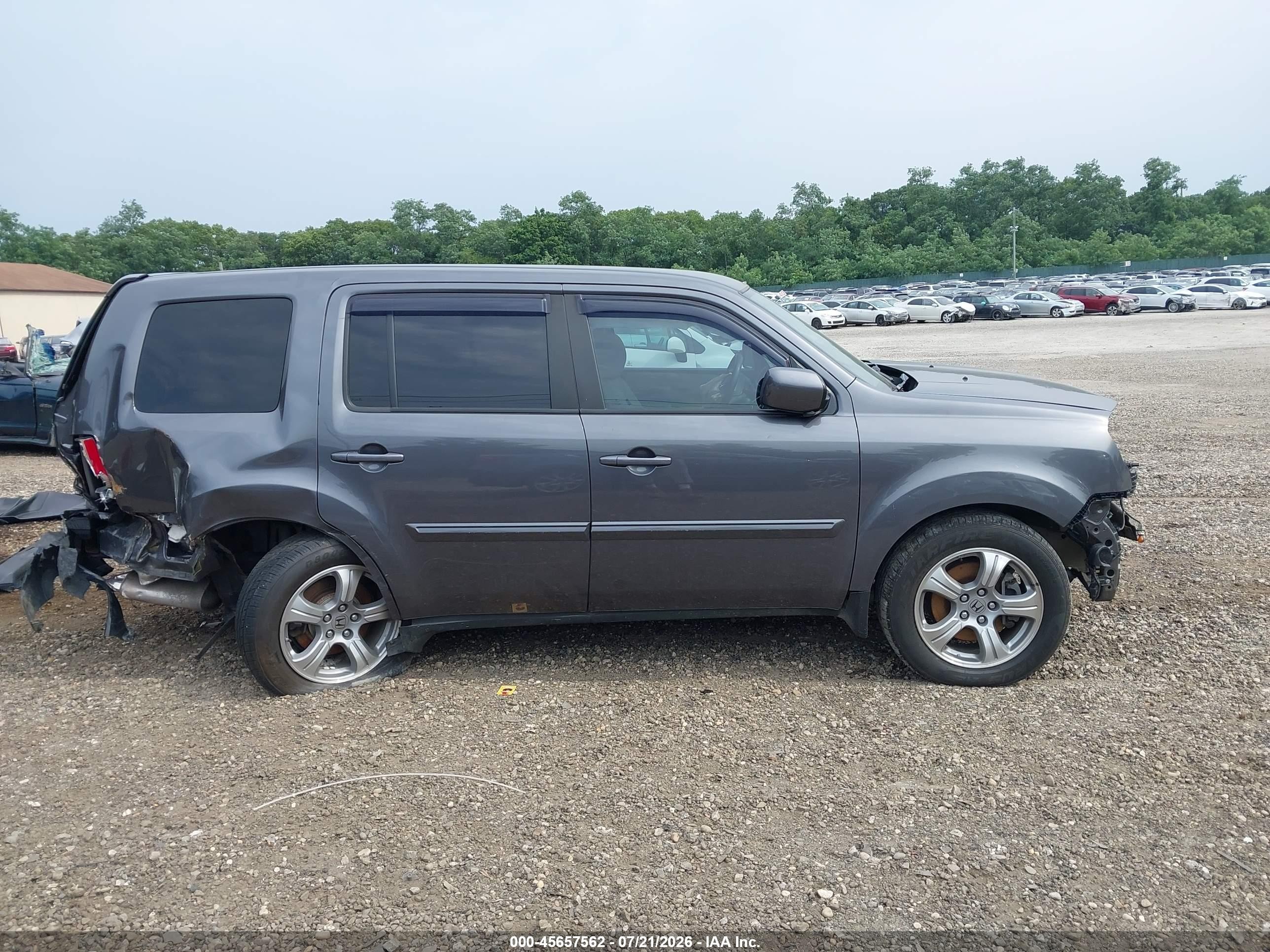 2014 Honda Pilot Ex Серый vin: 5FNYF4H45EB050594