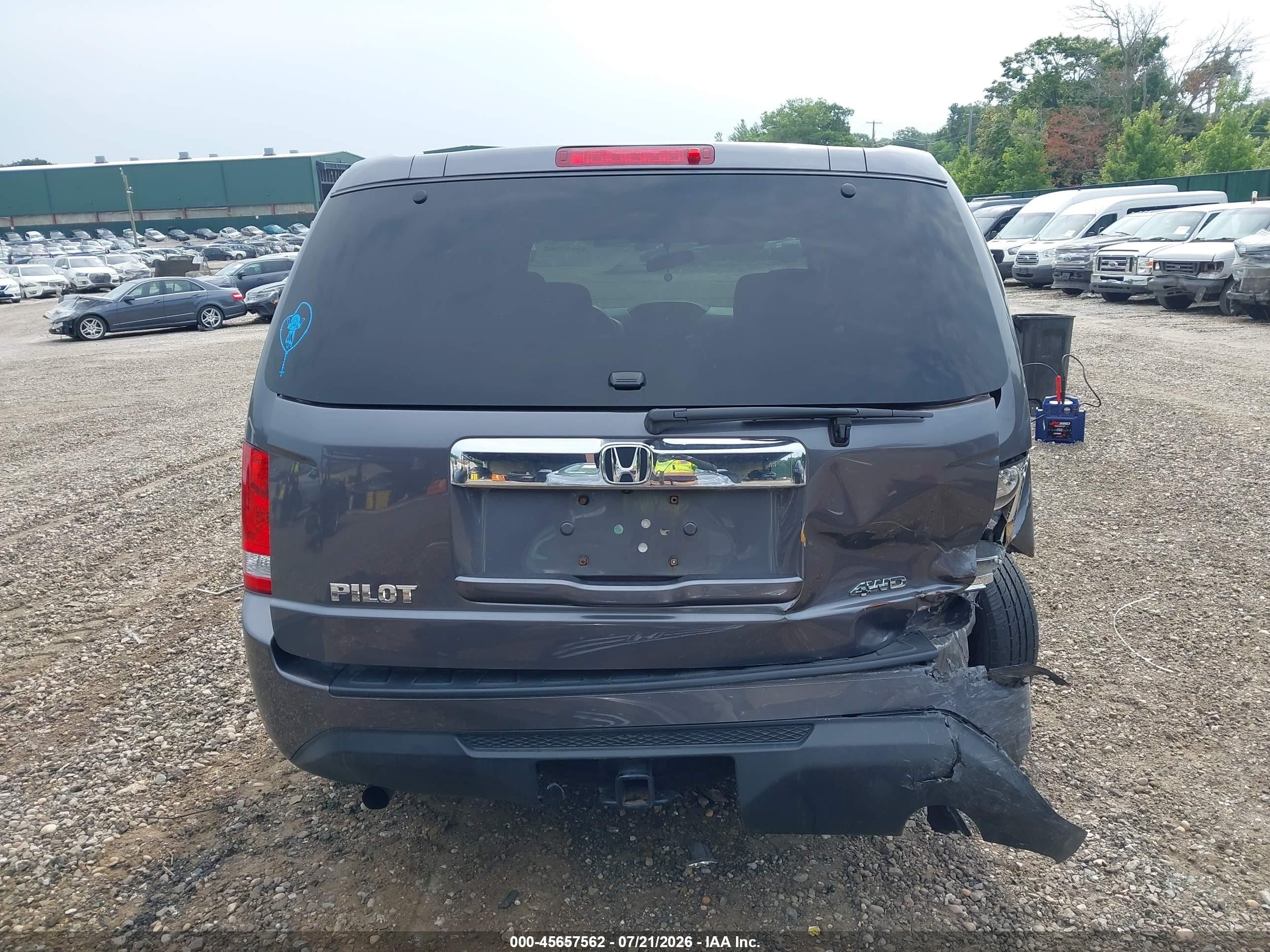 2014 Honda Pilot Ex Серый vin: 5FNYF4H45EB050594